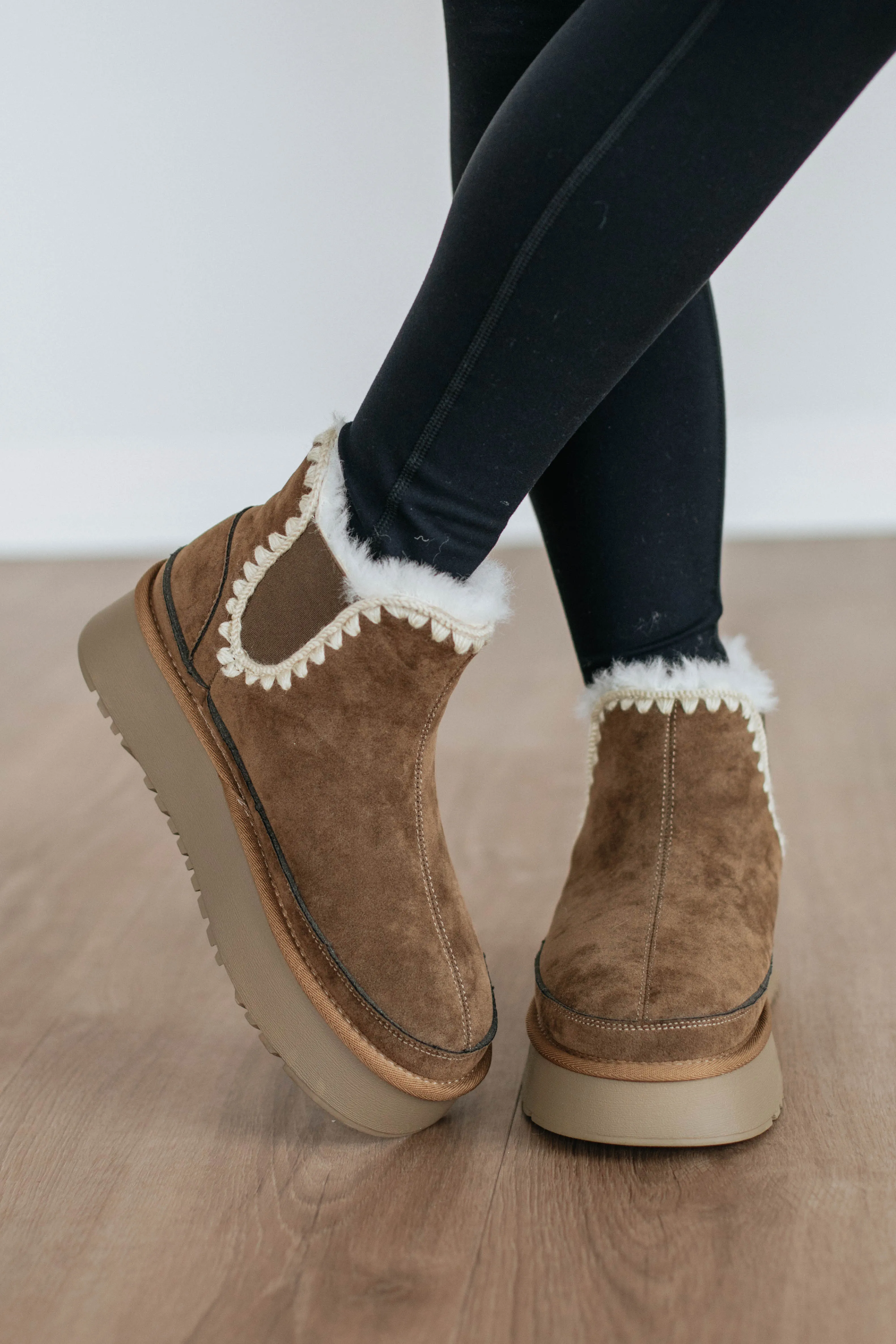 Slowing It Down Platform Boots - Khaki sold by Wild Oak Boutique product image thumbnail 4