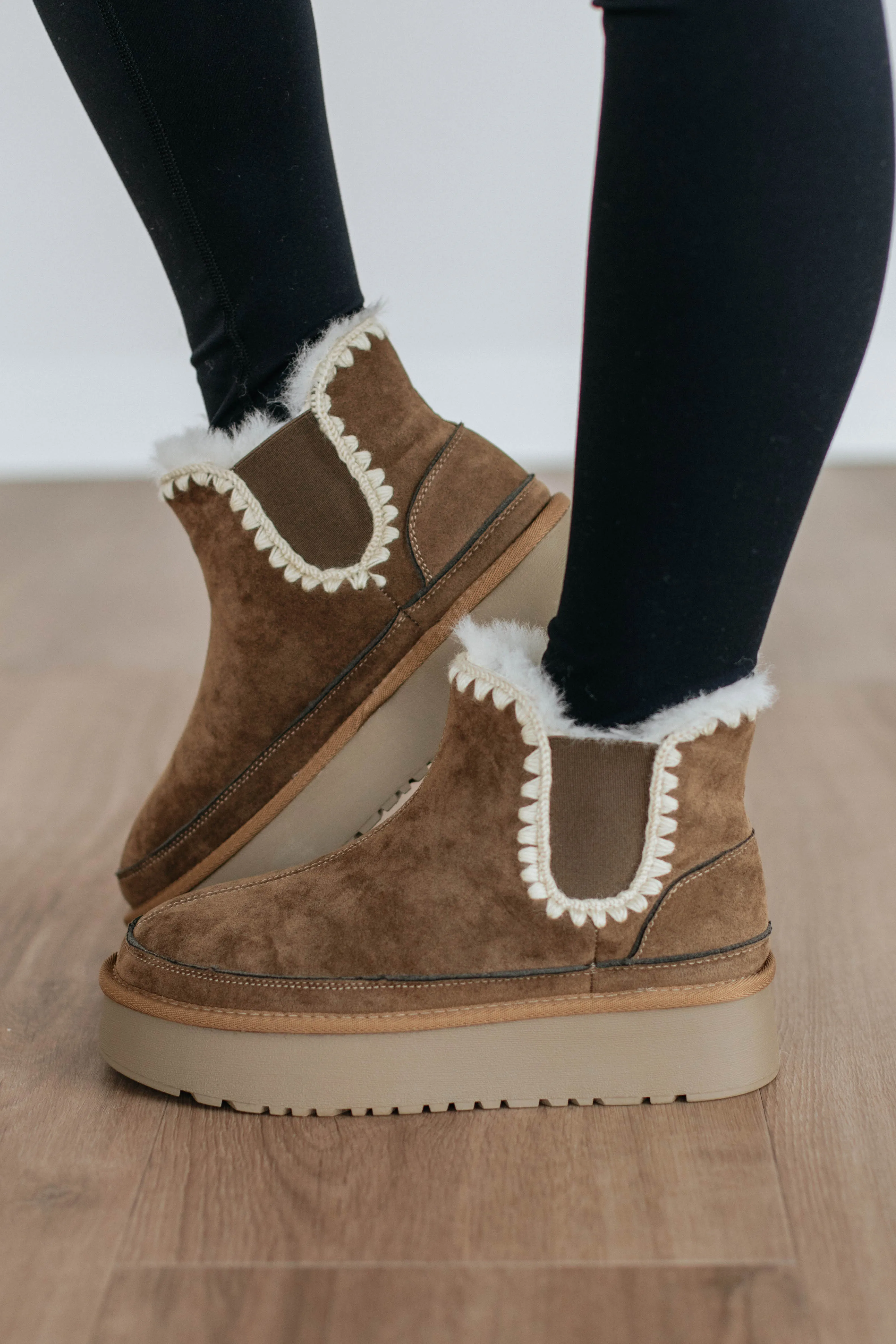 Slowing It Down Platform Boots - Khaki sold by Wild Oak Boutique product image thumbnail 2