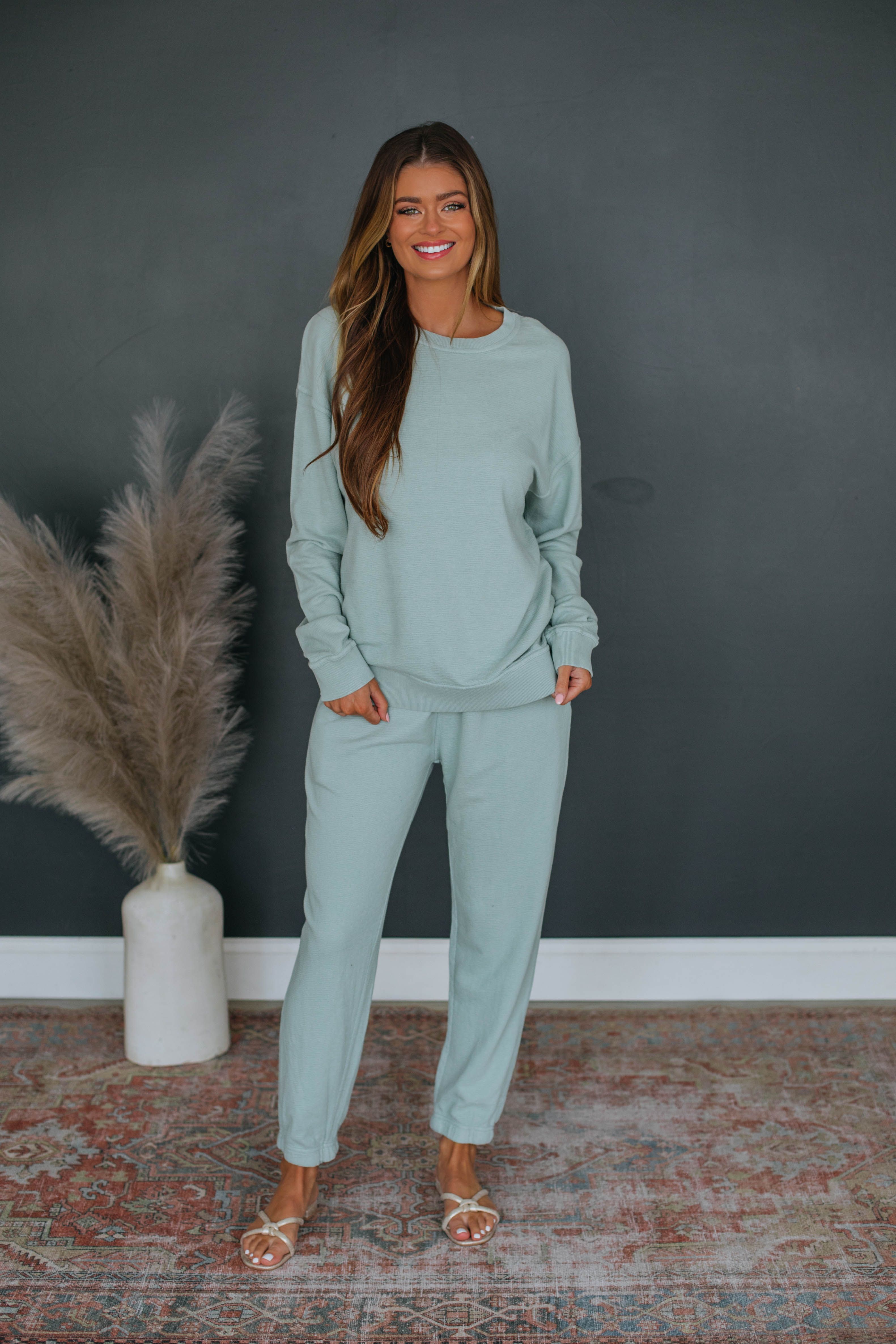 Trinity Crewneck - Sage sold by Wild Oak Boutique product image thumbnail 2