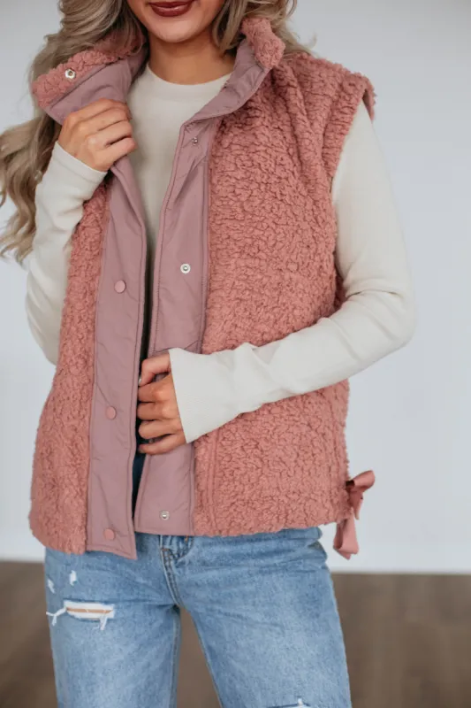 Lettie Sherpa Vest sold by Wild Oak Boutique