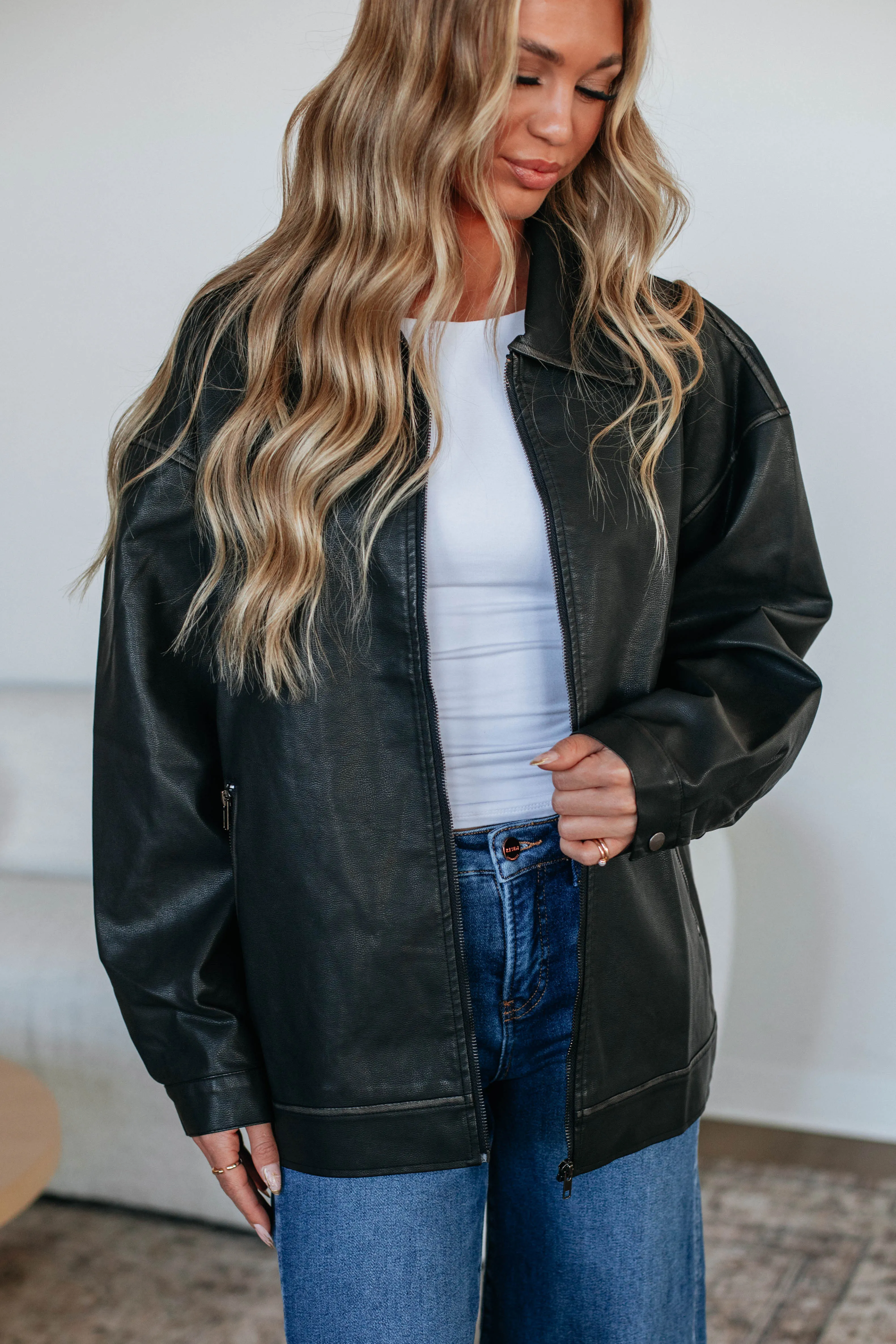 Jayda Leather Jacket sold by Wild Oak Boutique product image thumbnail 2