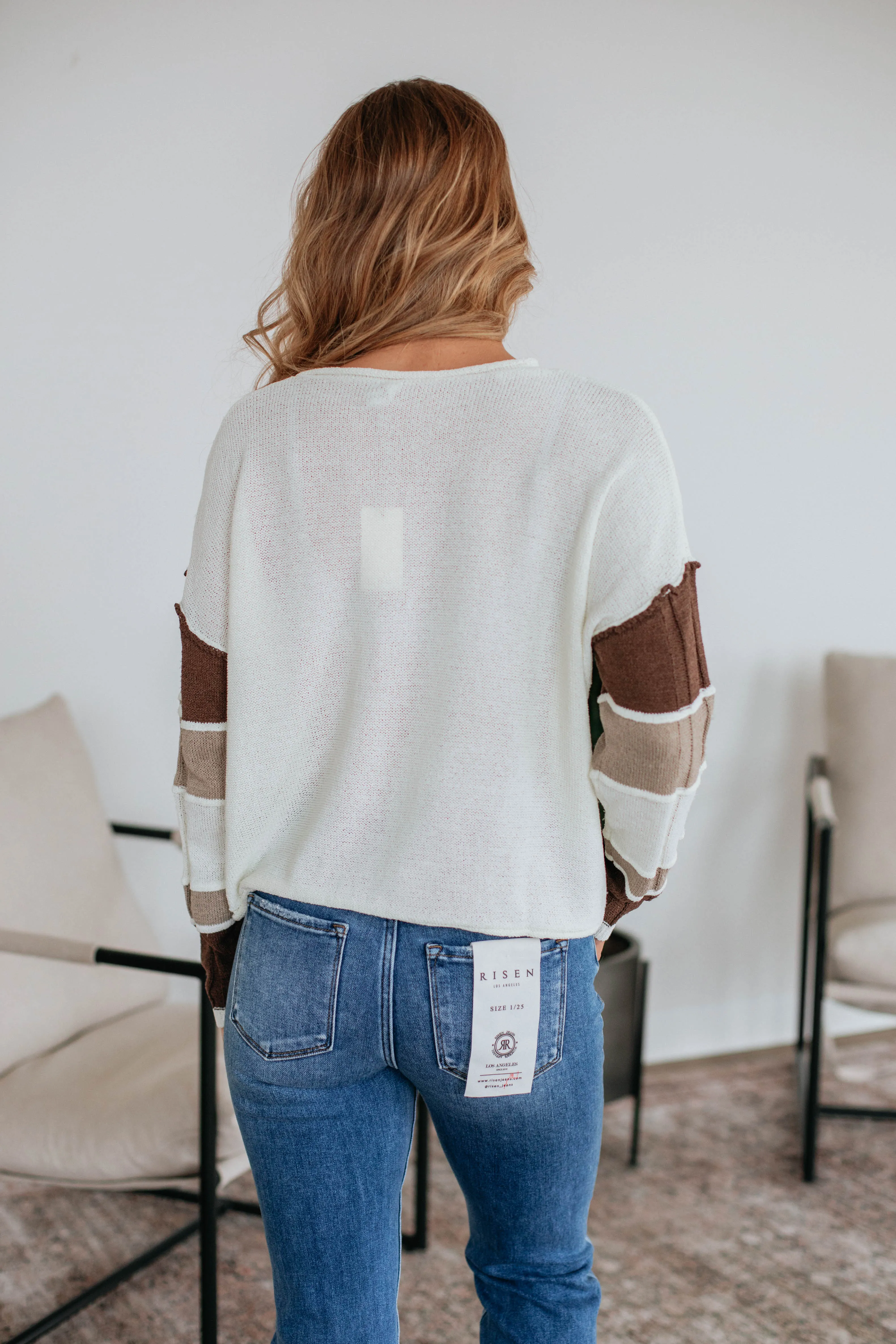 Monty Colorblock Sweater - Mocha Mix sold by Wild Oak Boutique product image thumbnail 5