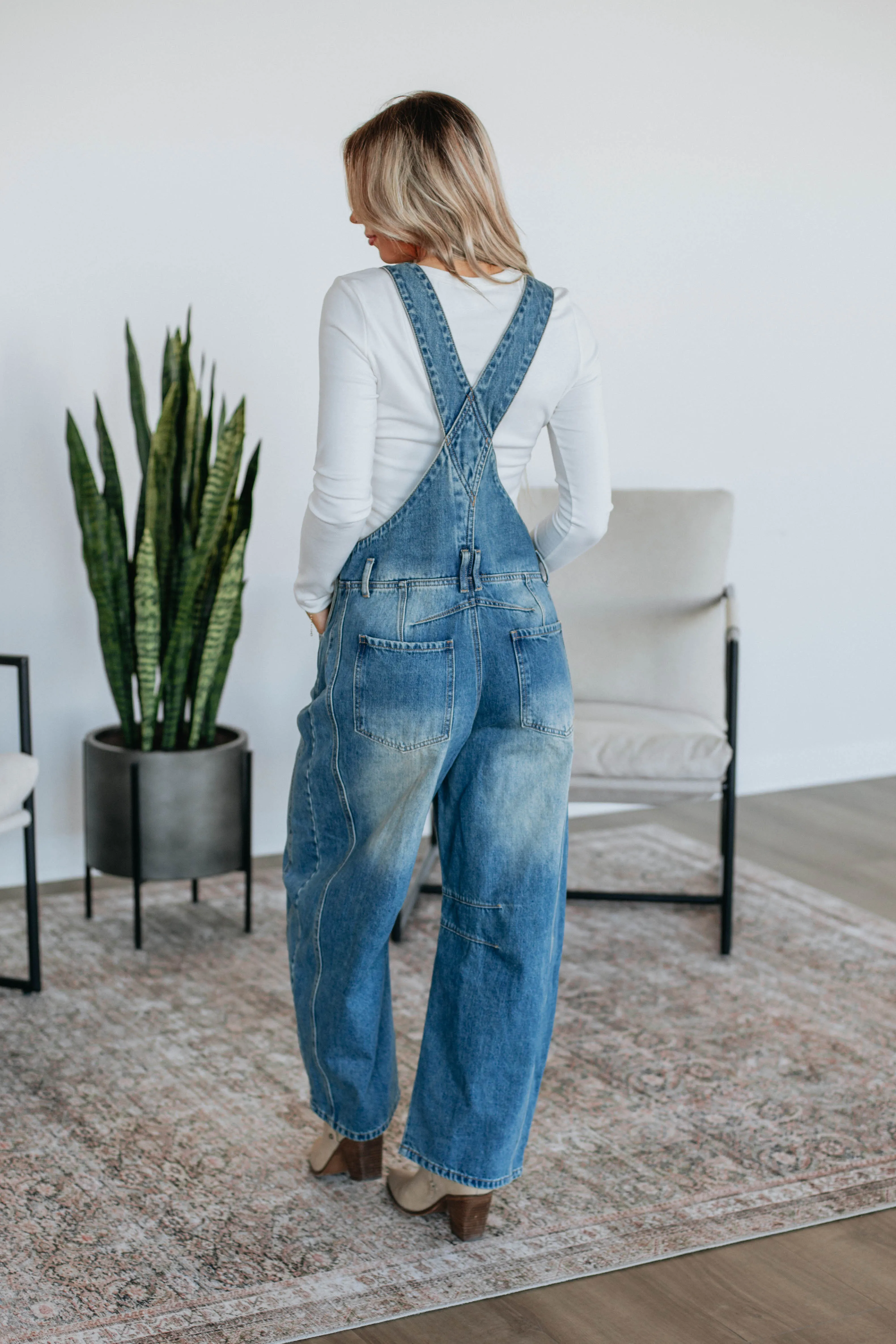 Zander Denim Overalls sold by Wild Oak Boutique product image thumbnail 5