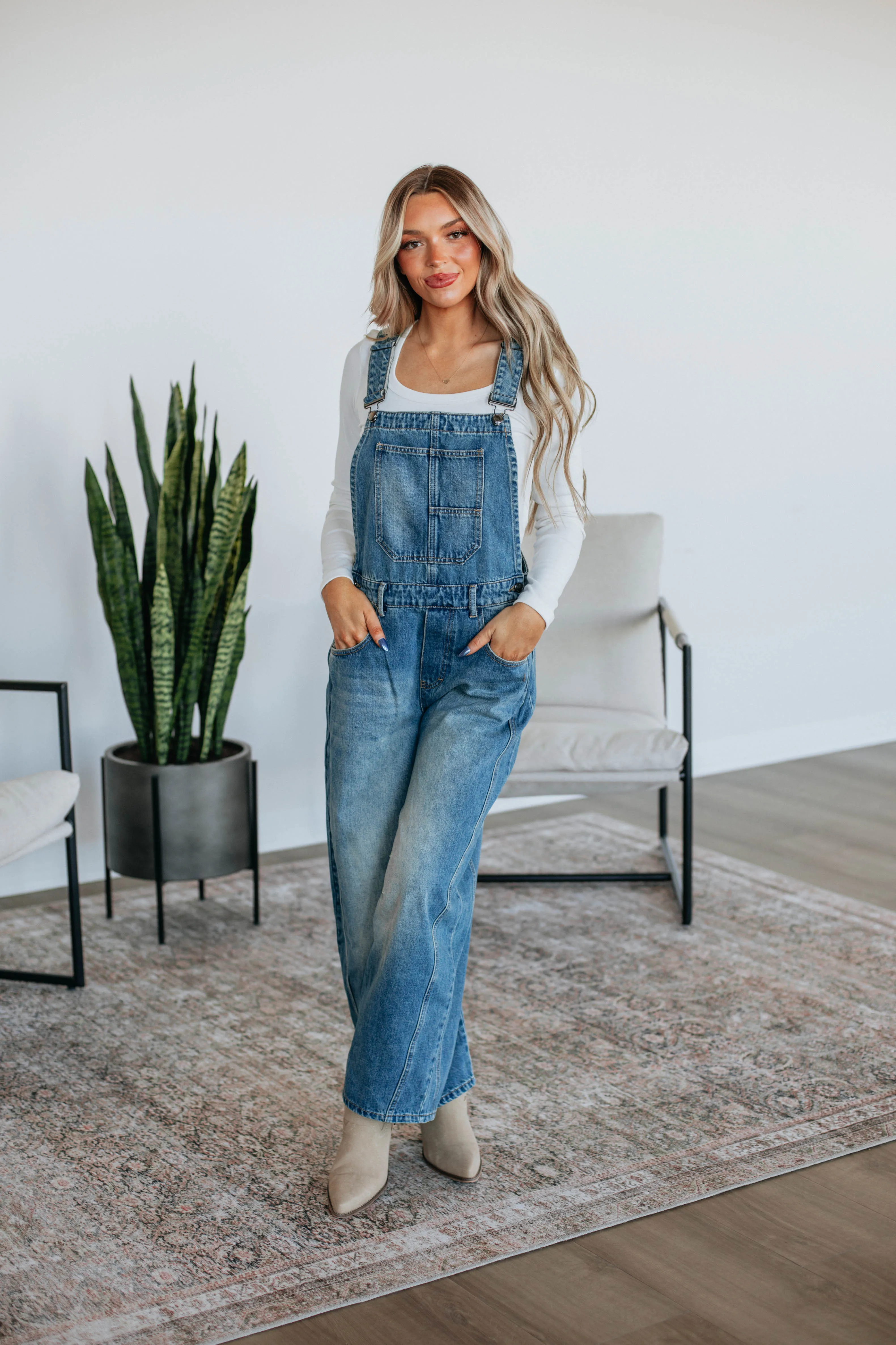 Zander Denim Overalls sold by Wild Oak Boutique product image thumbnail 2