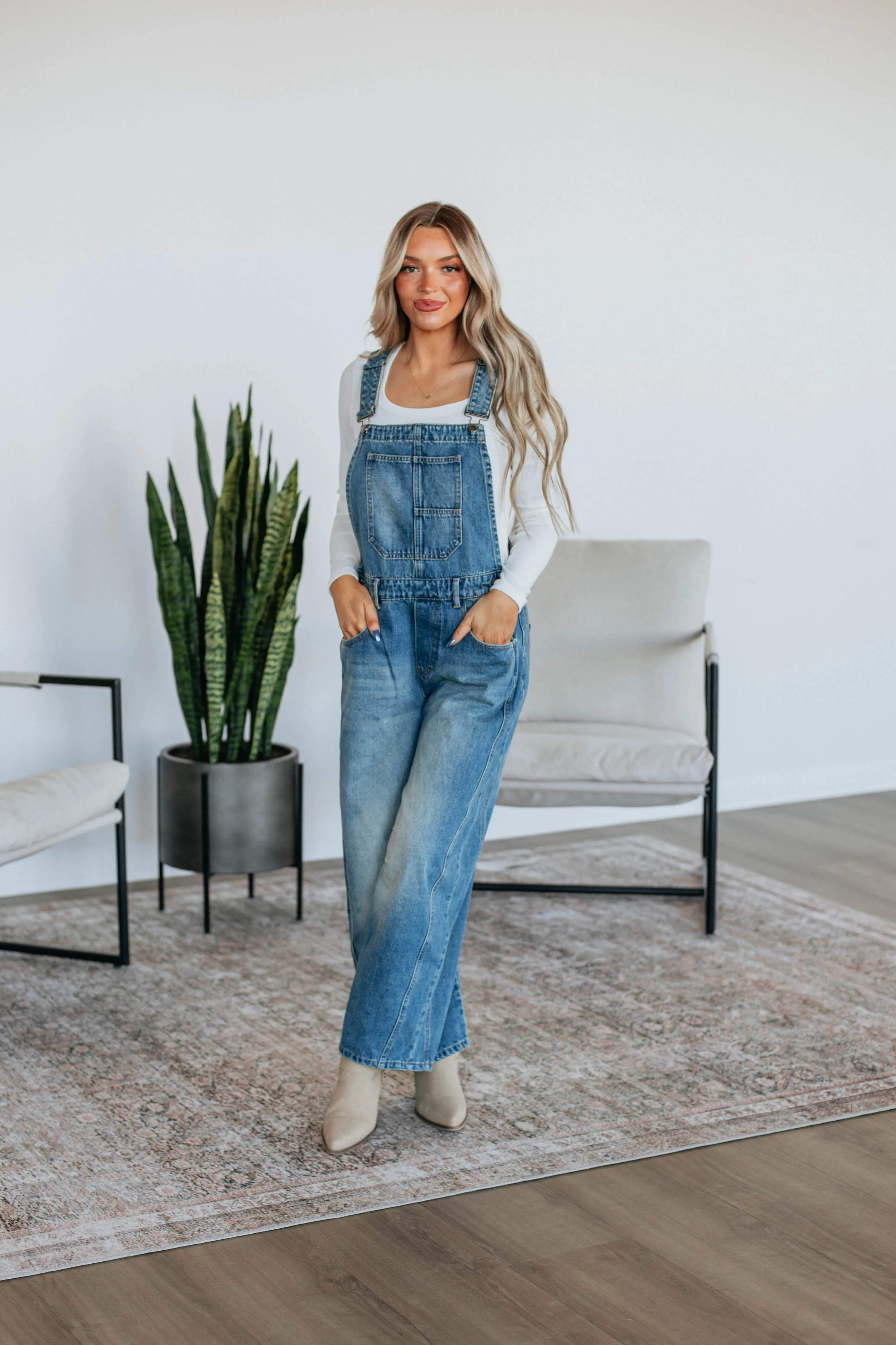 Zander Denim Overalls sold by Wild Oak Boutique product image thumbnail 4