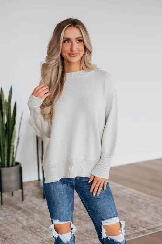 Odelia Oversized Sweater - Pearl sold by Wild Oak Boutique