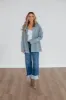Harlan Striped Denim Jacket - Light Wash sold by Wild Oak Boutique
