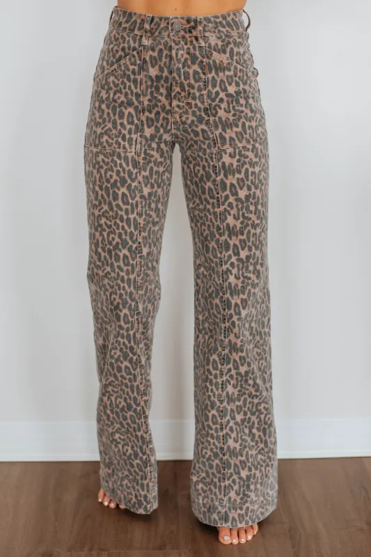 Happi Hidden Jeans - Cheetah sold by Wild Oak Boutique