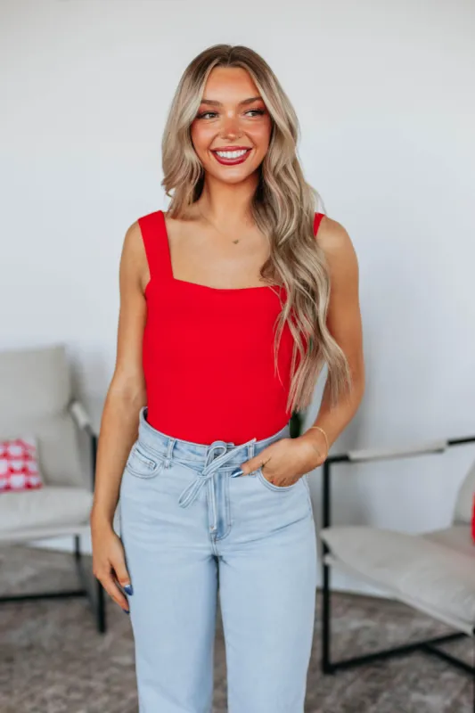 Get Obsessed Bodysuit - Red sold by Wild Oak Boutique