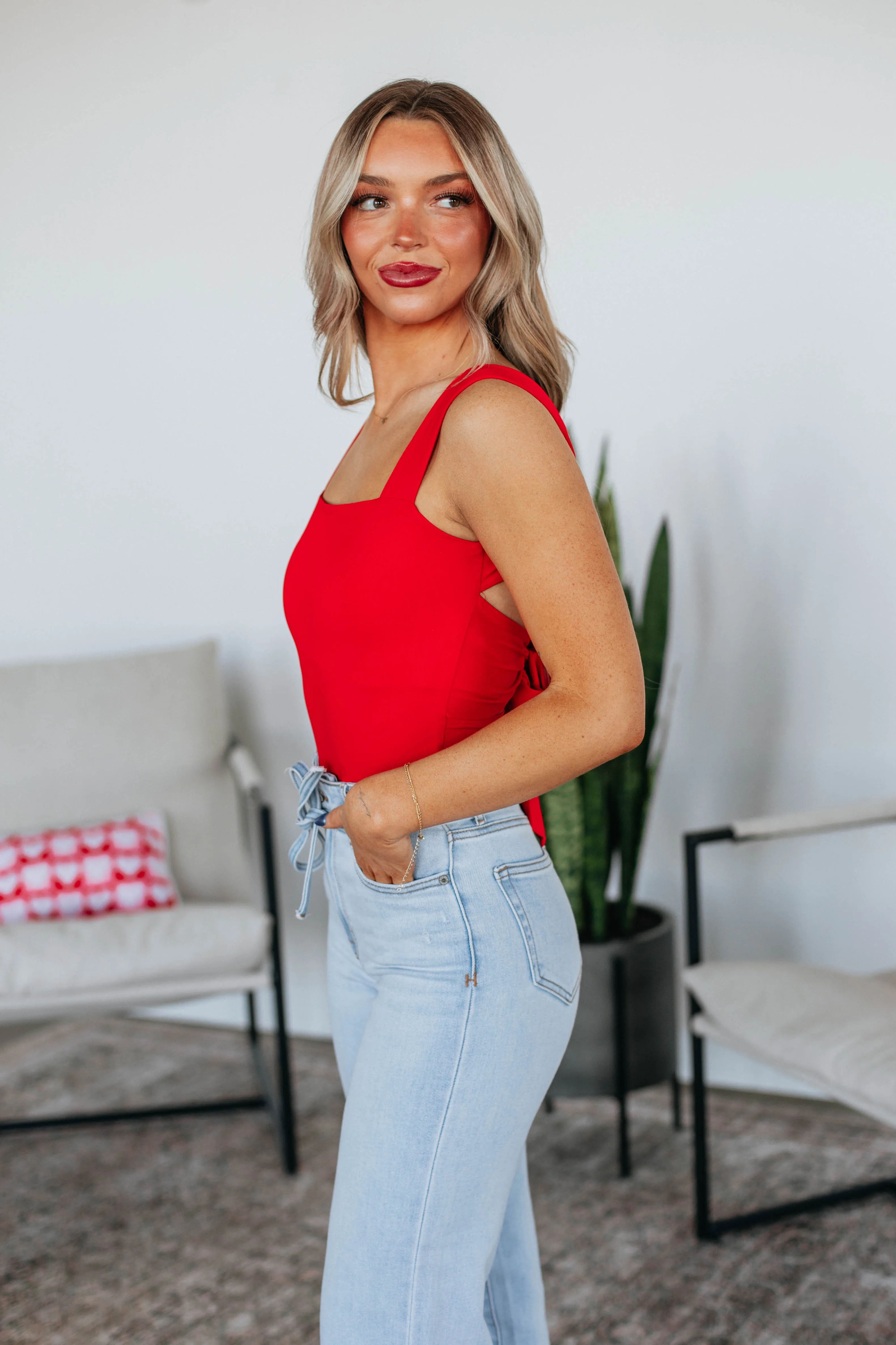 Get Obsessed Bodysuit - Red sold by Wild Oak Boutique product image thumbnail 3