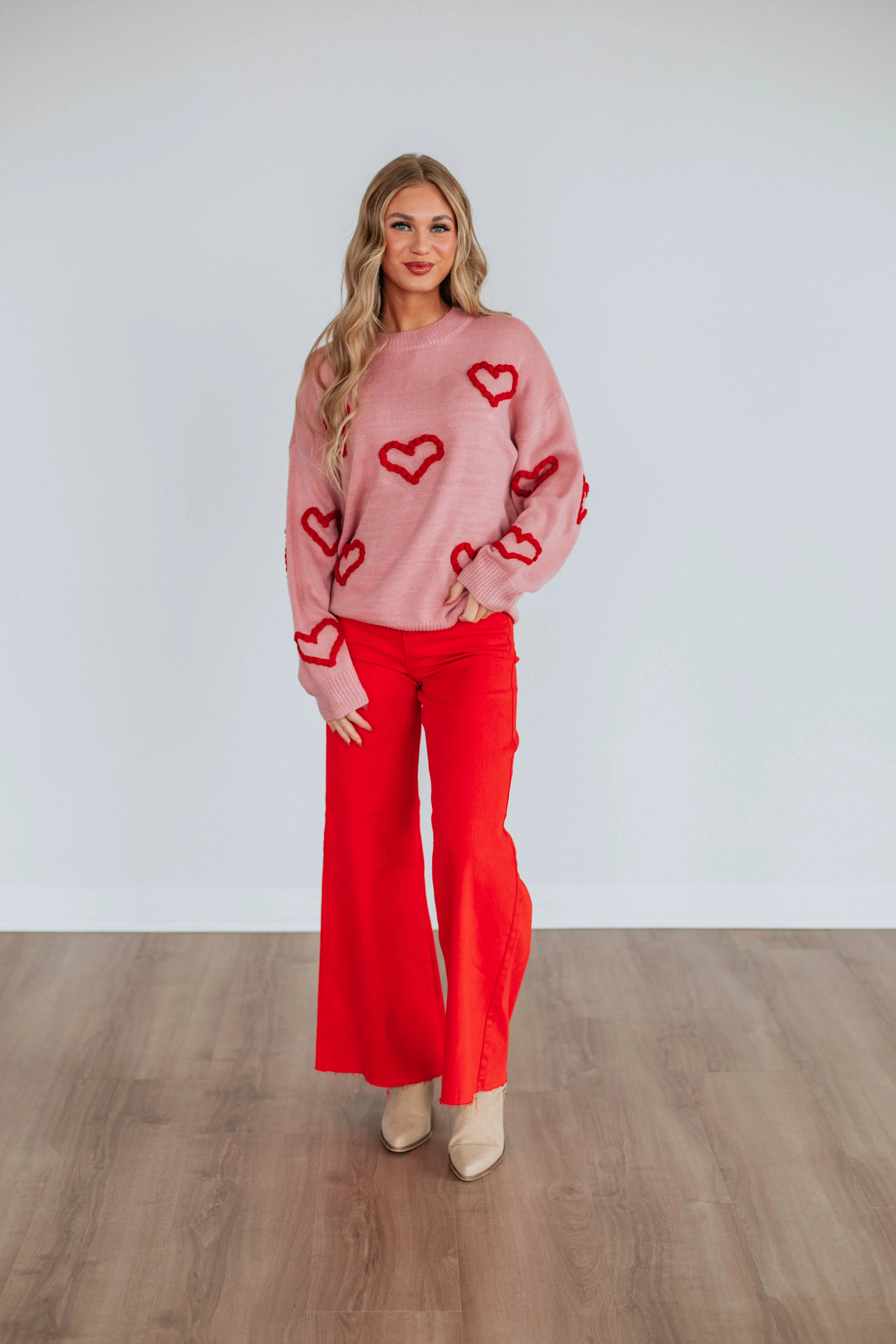 Blushing Babe Sweater sold by Wild Oak Boutique product image thumbnail 3