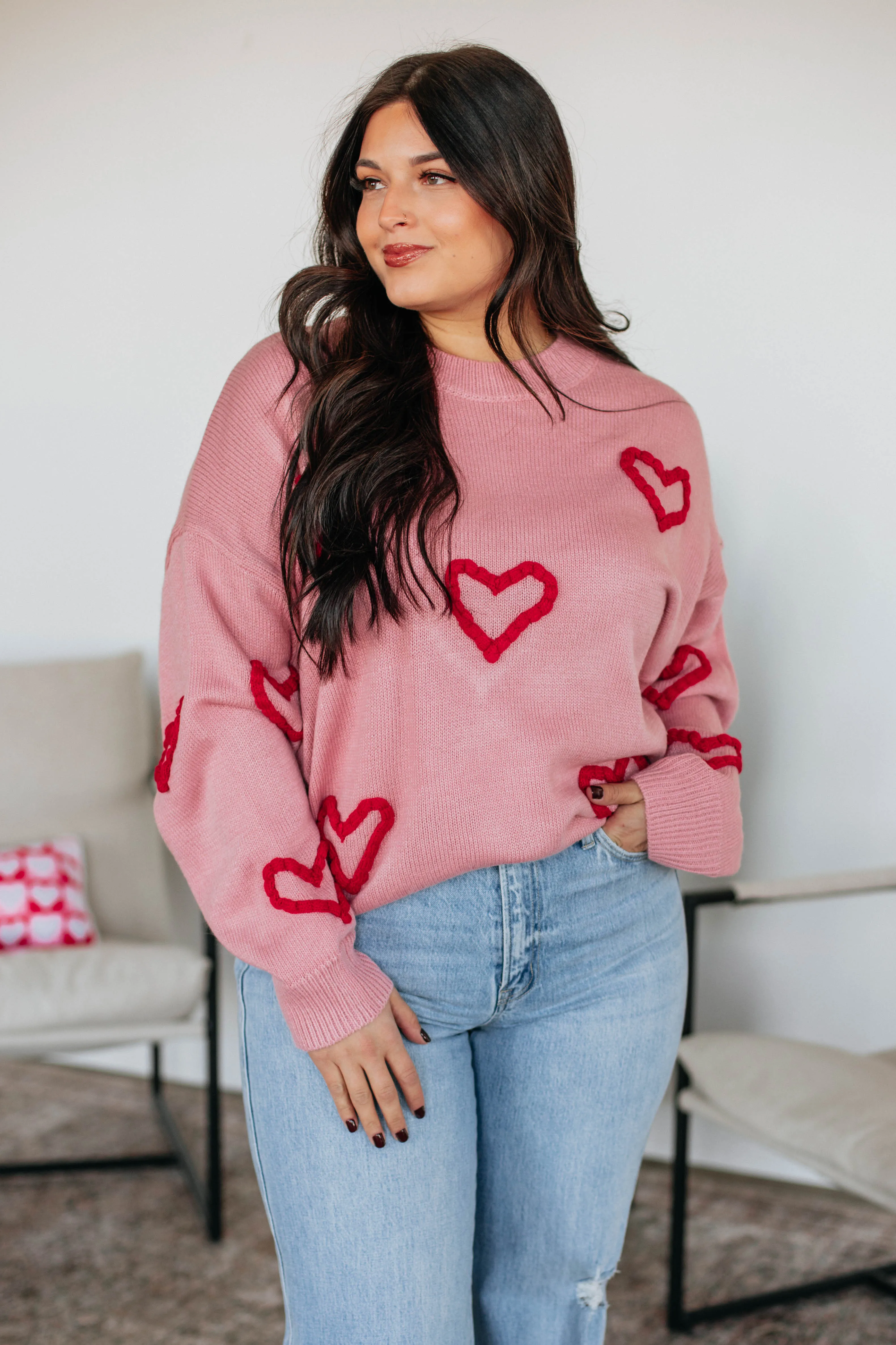 Blushing Babe Sweater sold by Wild Oak Boutique product image thumbnail 2