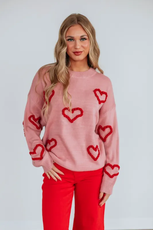 Blushing Babe Sweater made by Le Lis