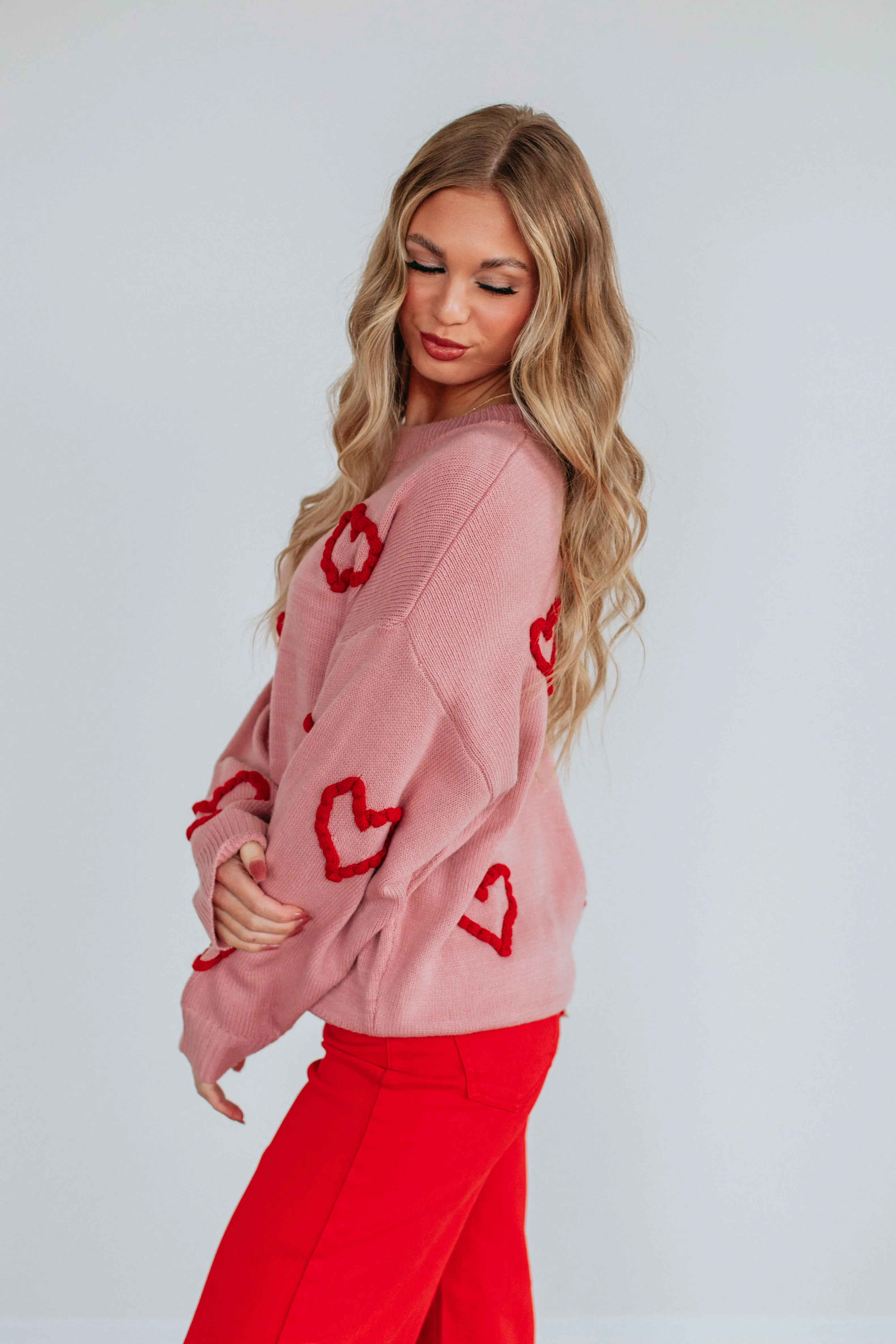 Blushing Babe Sweater sold by Wild Oak Boutique product image thumbnail 5