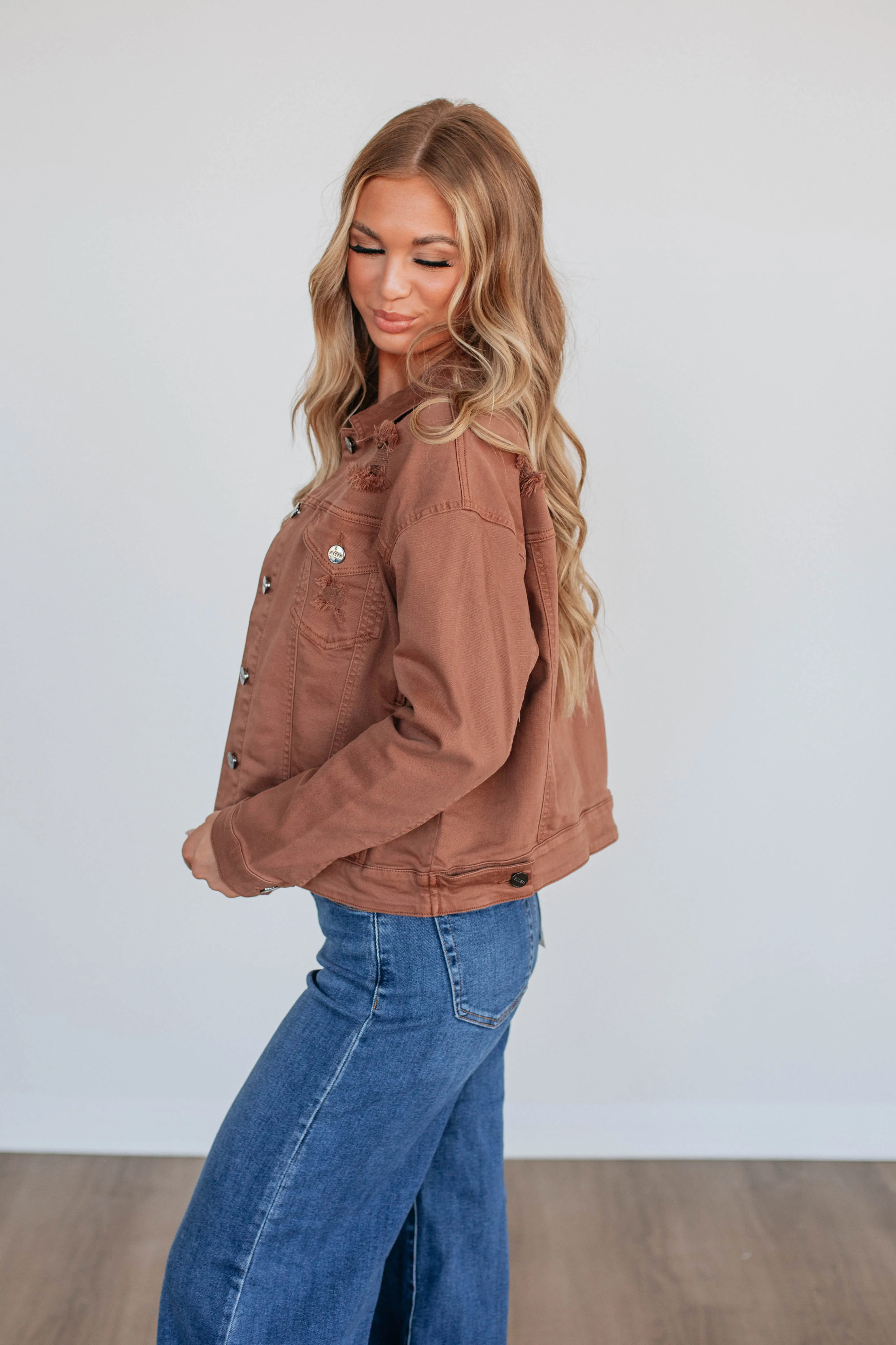 Piper Risen Denim Jacket sold by Wild Oak Boutique product image thumbnail 2