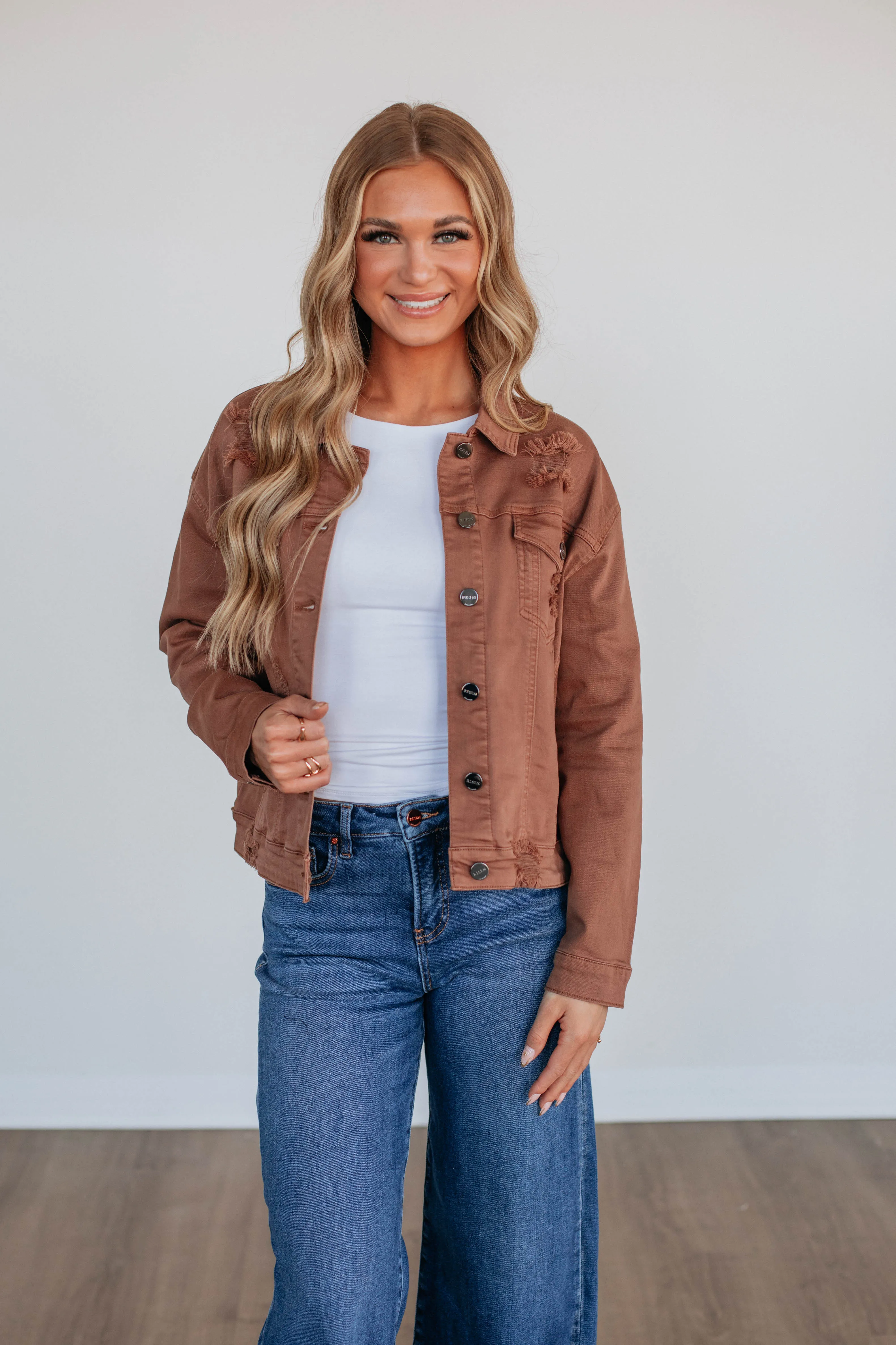 Piper Risen Denim Jacket sold by Wild Oak Boutique product image thumbnail 4