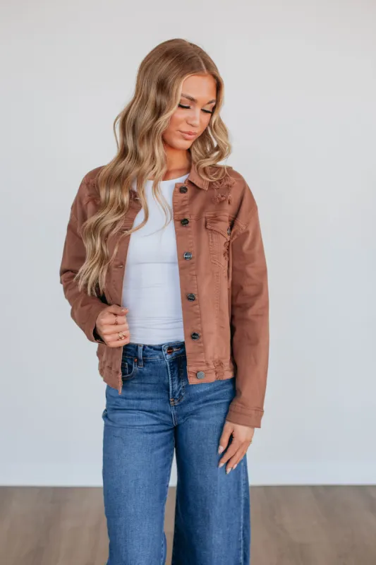 Piper Risen Denim Jacket made by Wild Oak Boutique
