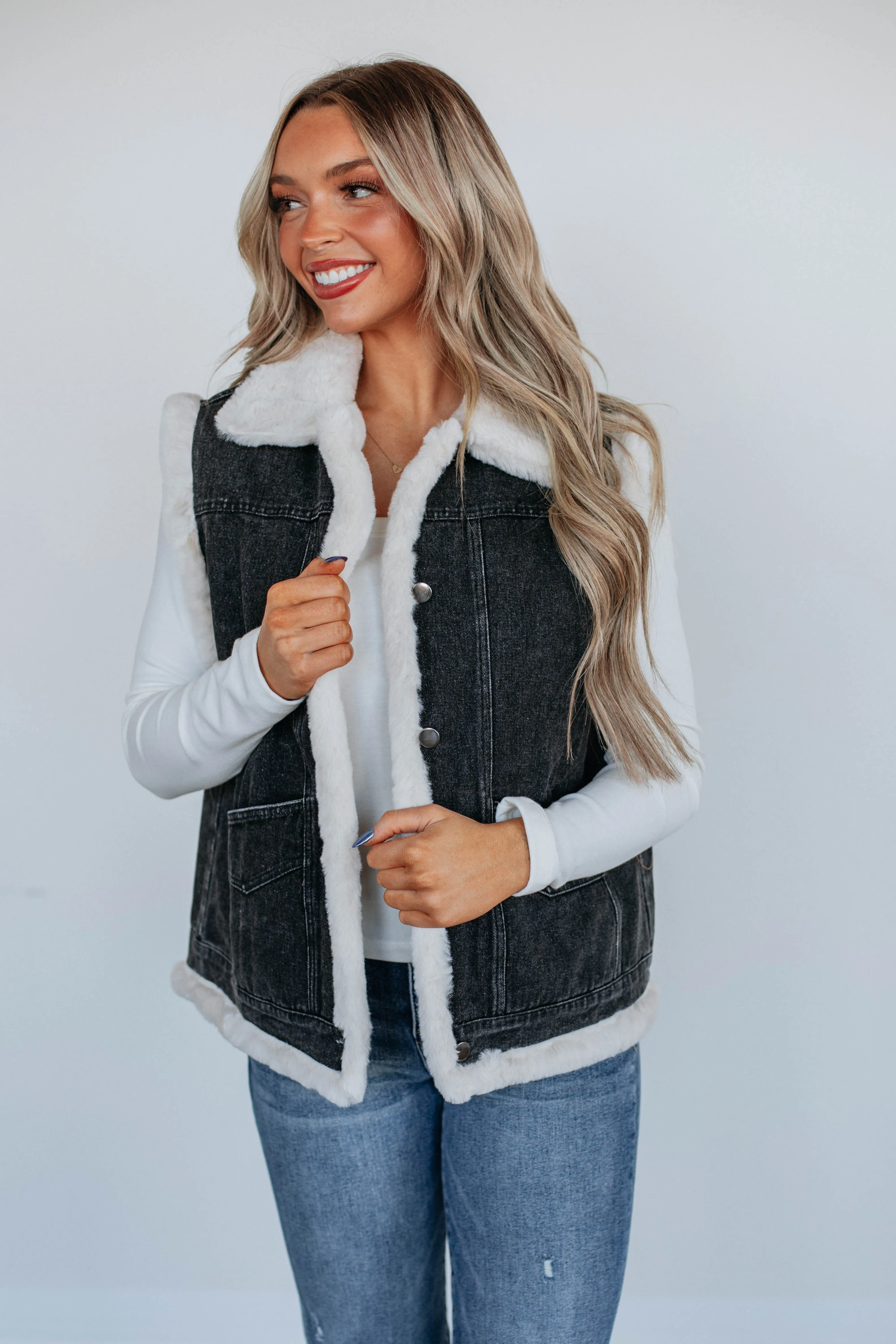 Koro Denim Vest sold by Wild Oak Boutique