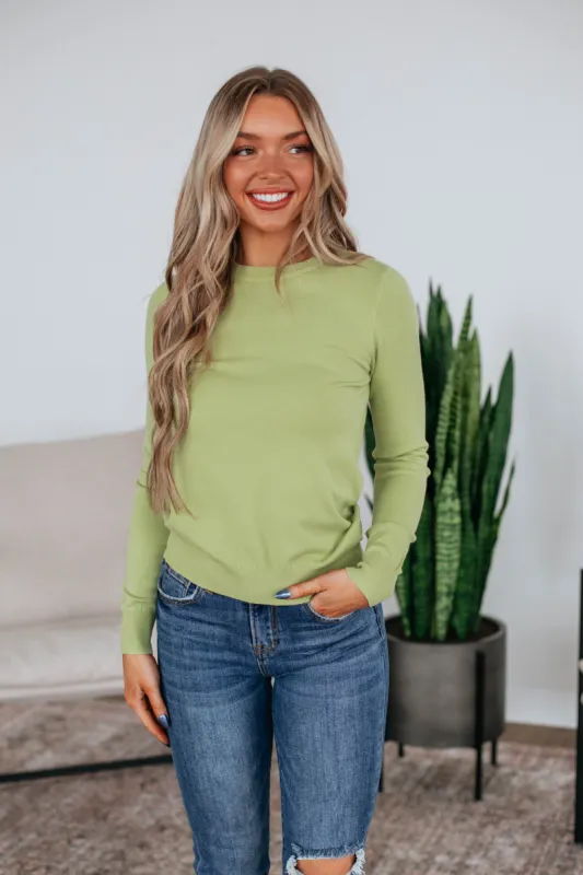 Eldridge Long Sleeve Top - Lime sold by Wild Oak Boutique