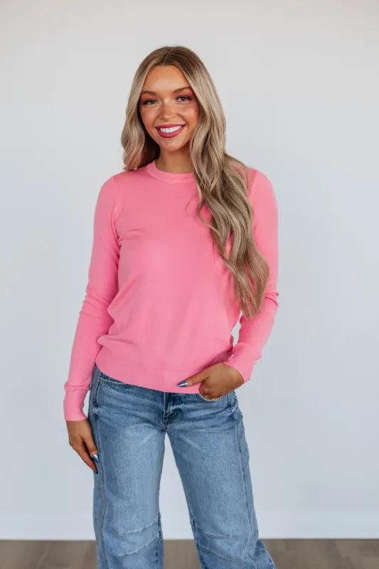 Eldridge Long Sleeve Top - Bubblegum sold by Wild Oak Boutique