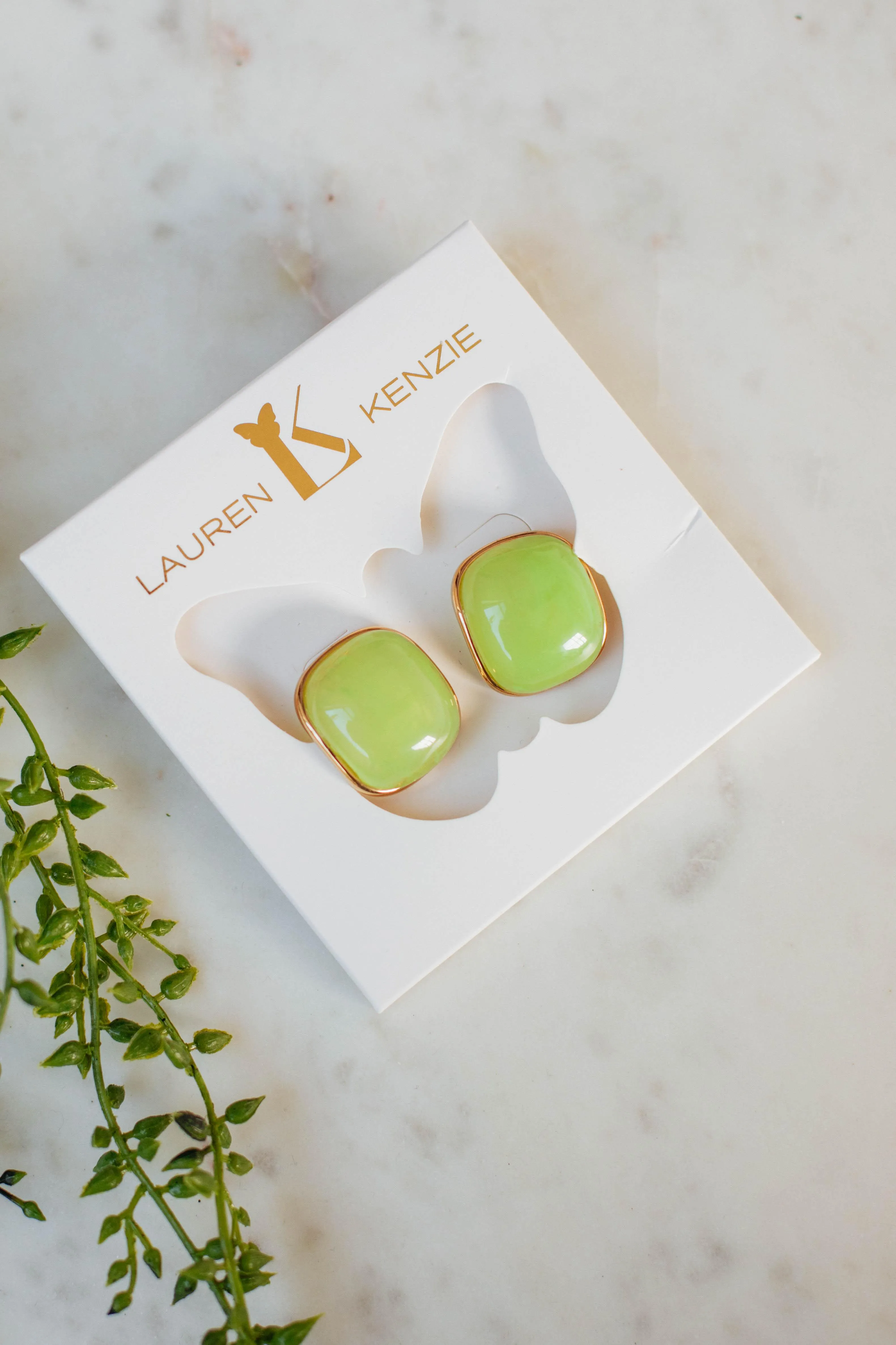 Admired Effect Earrings - Lime sold by Wild Oak Boutique product image thumbnail 2