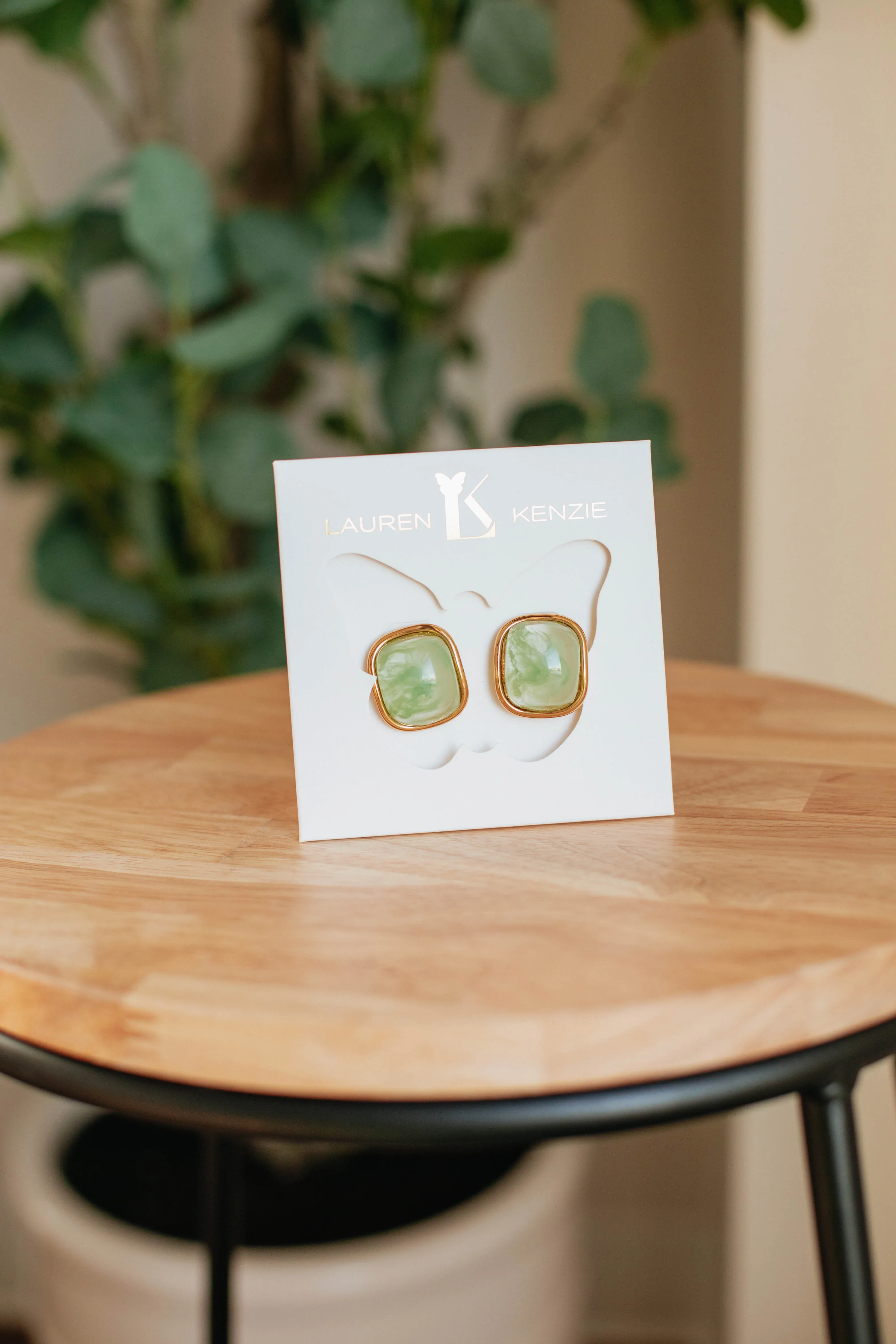 Admired Effect Earrings - Tea Green sold by Wild Oak Boutique