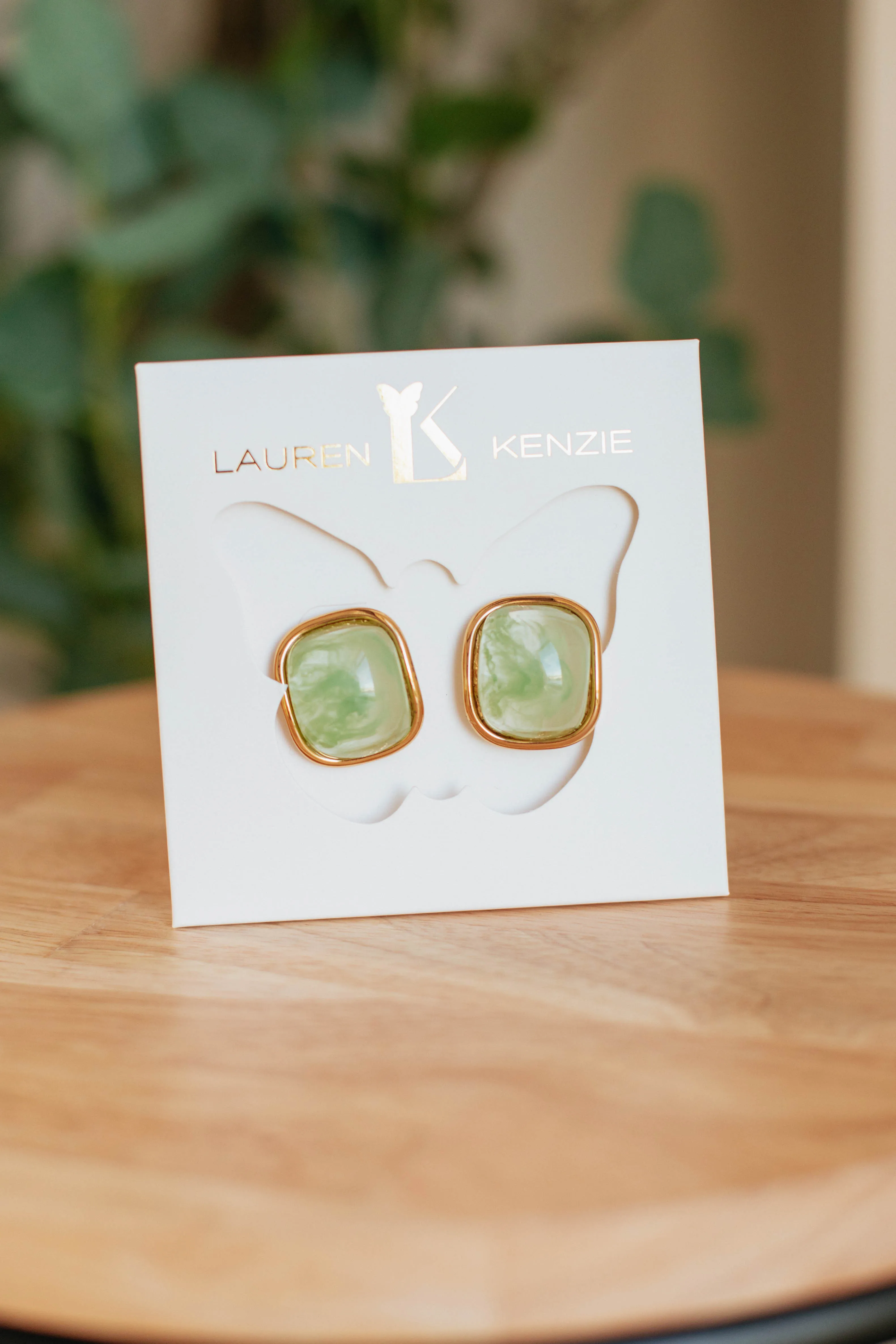 Admired Effect Earrings - Tea Green sold by Wild Oak Boutique product image thumbnail 2