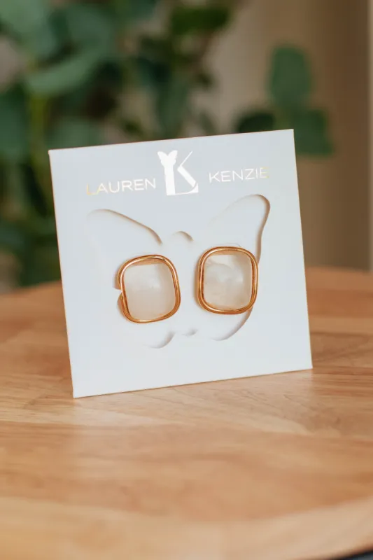 Admired Effect Earrings - Ivory sold by Wild Oak Boutique