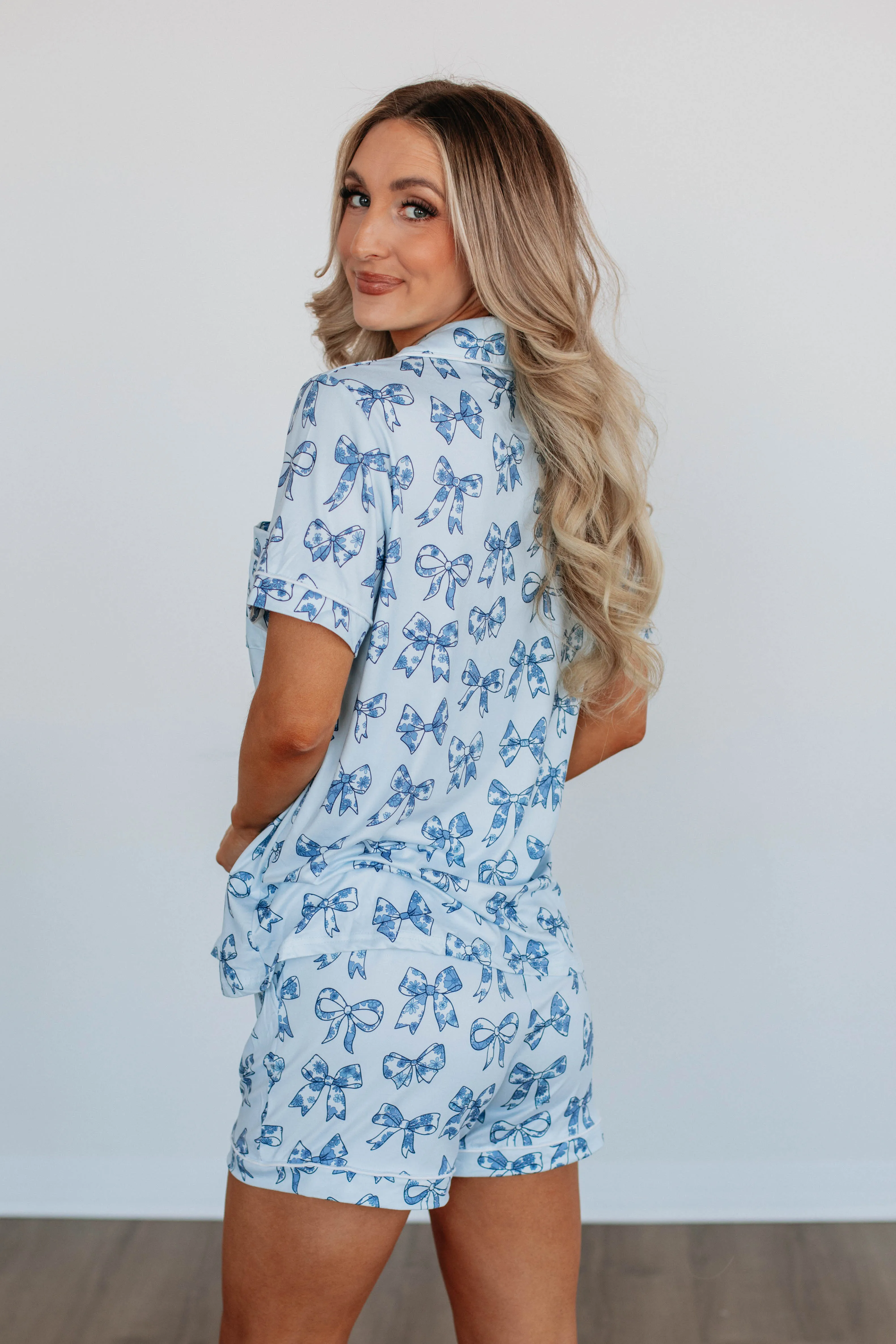 Simply Bow-tiful Pajama Set sold by Wild Oak Boutique product image thumbnail 5