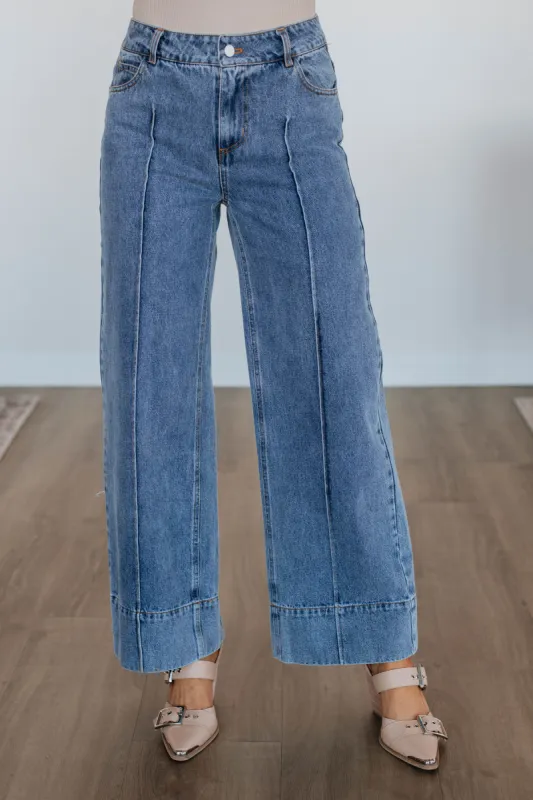 Gianna Denim Pants sold by Wild Oak Boutique