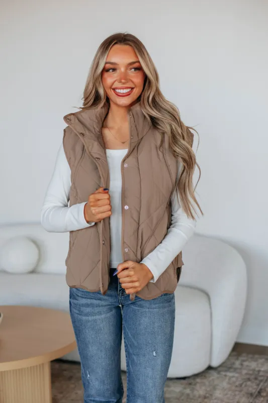 Cobie Quilted Puffer Vest sold by Wild Oak Boutique