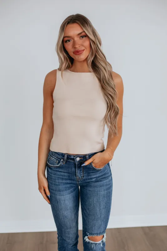 Zari Sweater Tank - Cream sold by Wild Oak Boutique