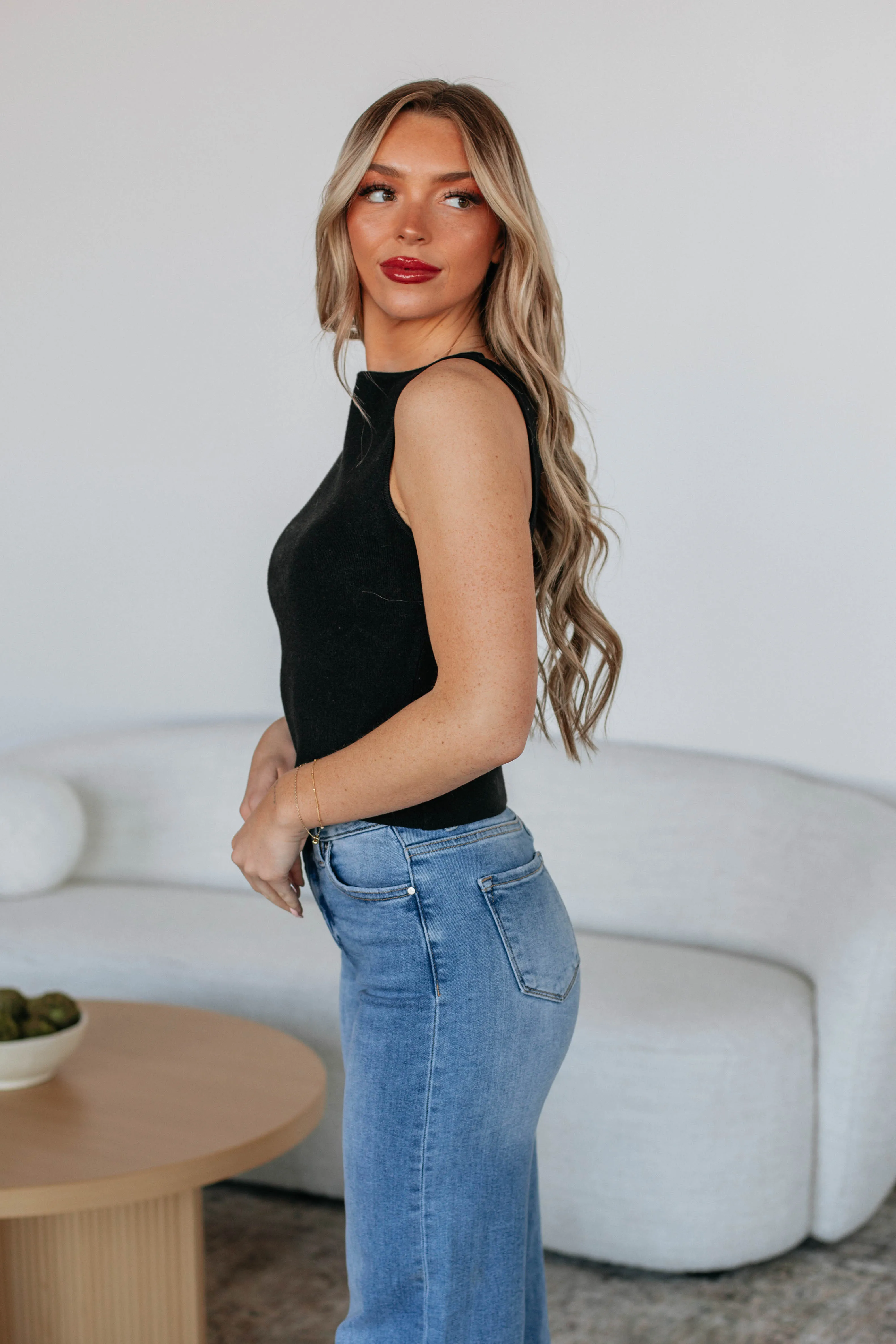 Zari Sweater Tank - Black sold by Wild Oak Boutique product image thumbnail 3