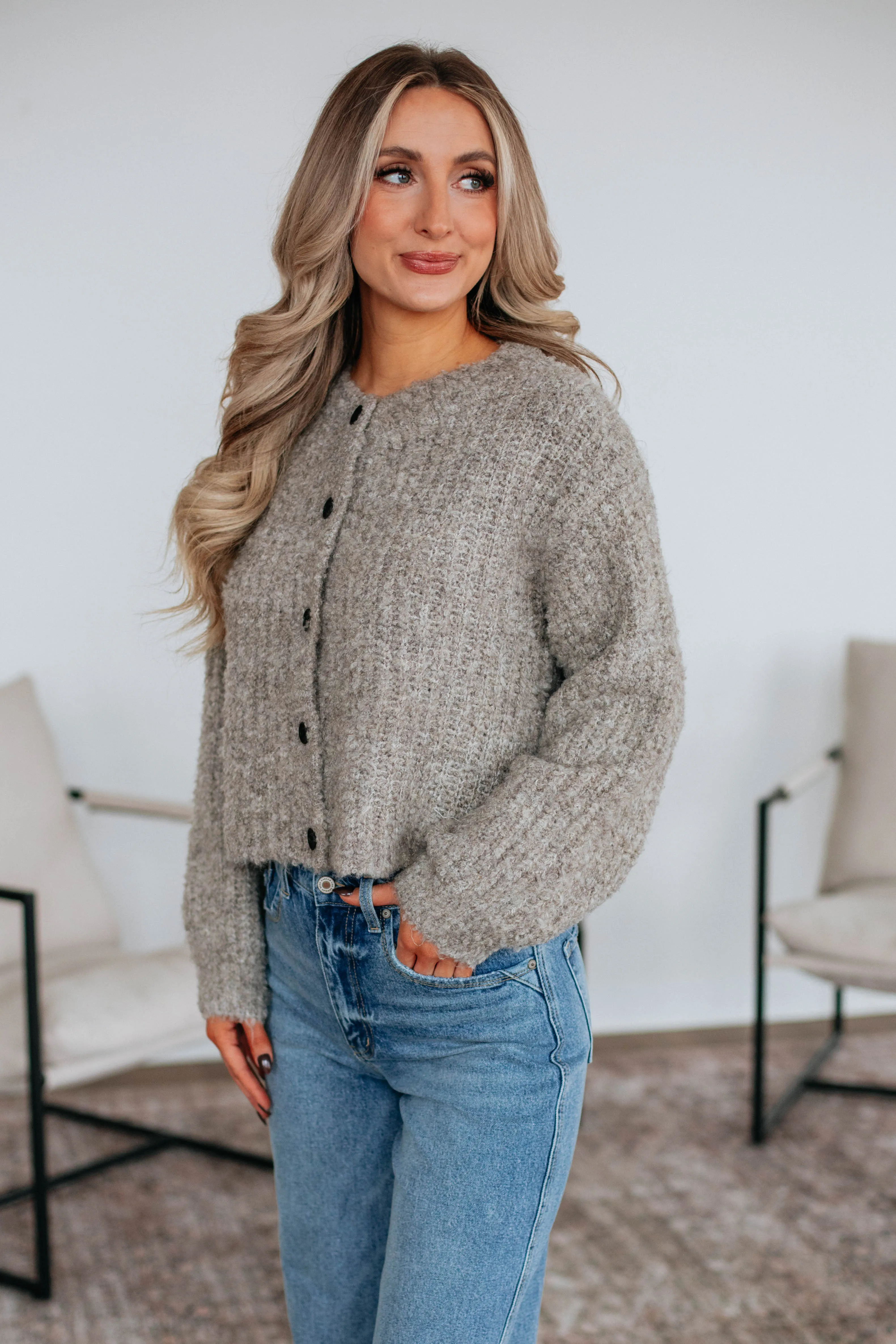 Jodie Knit Cardigan - Latte sold by Wild Oak Boutique