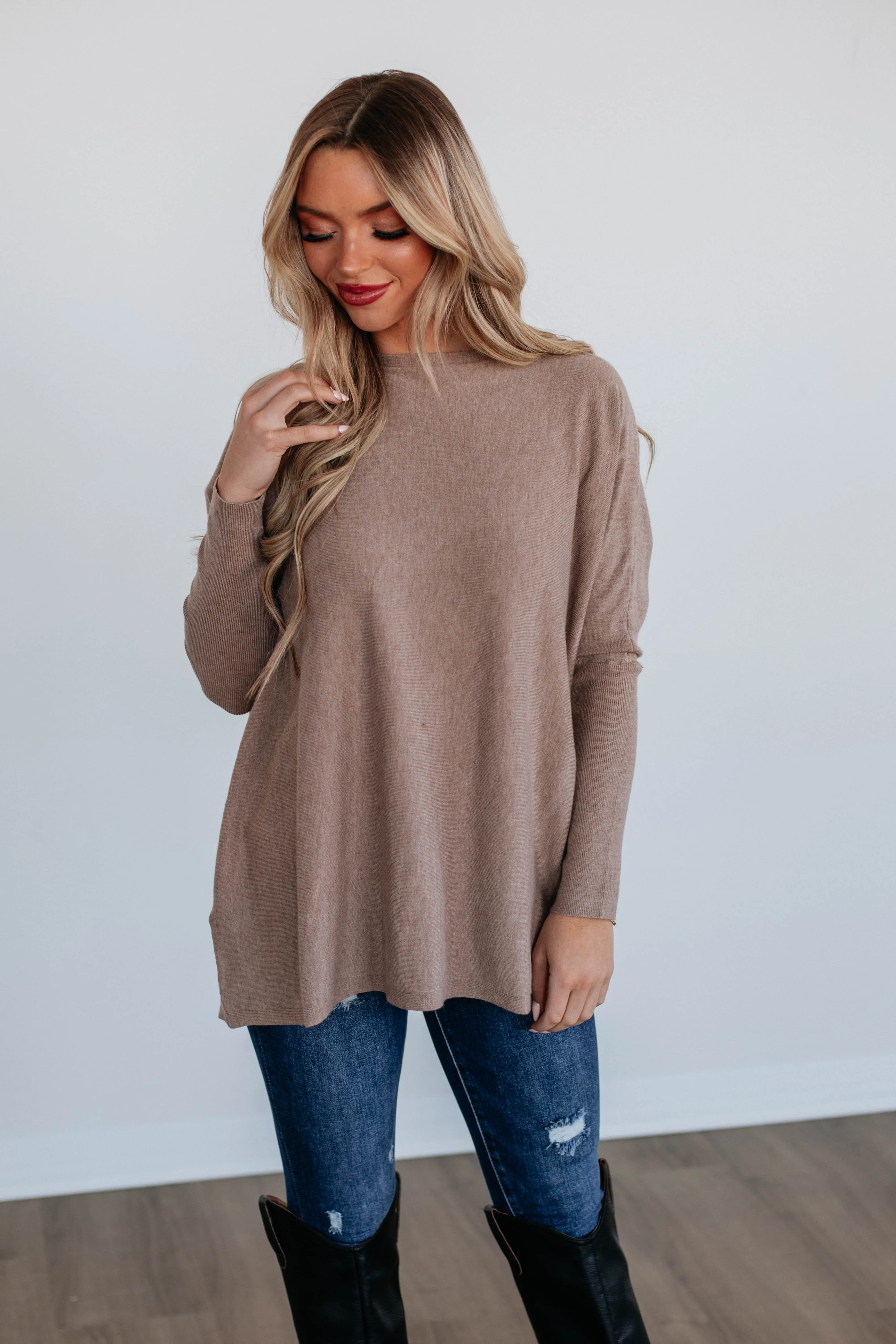 Edella Sweater - Latte sold by Wild Oak Boutique