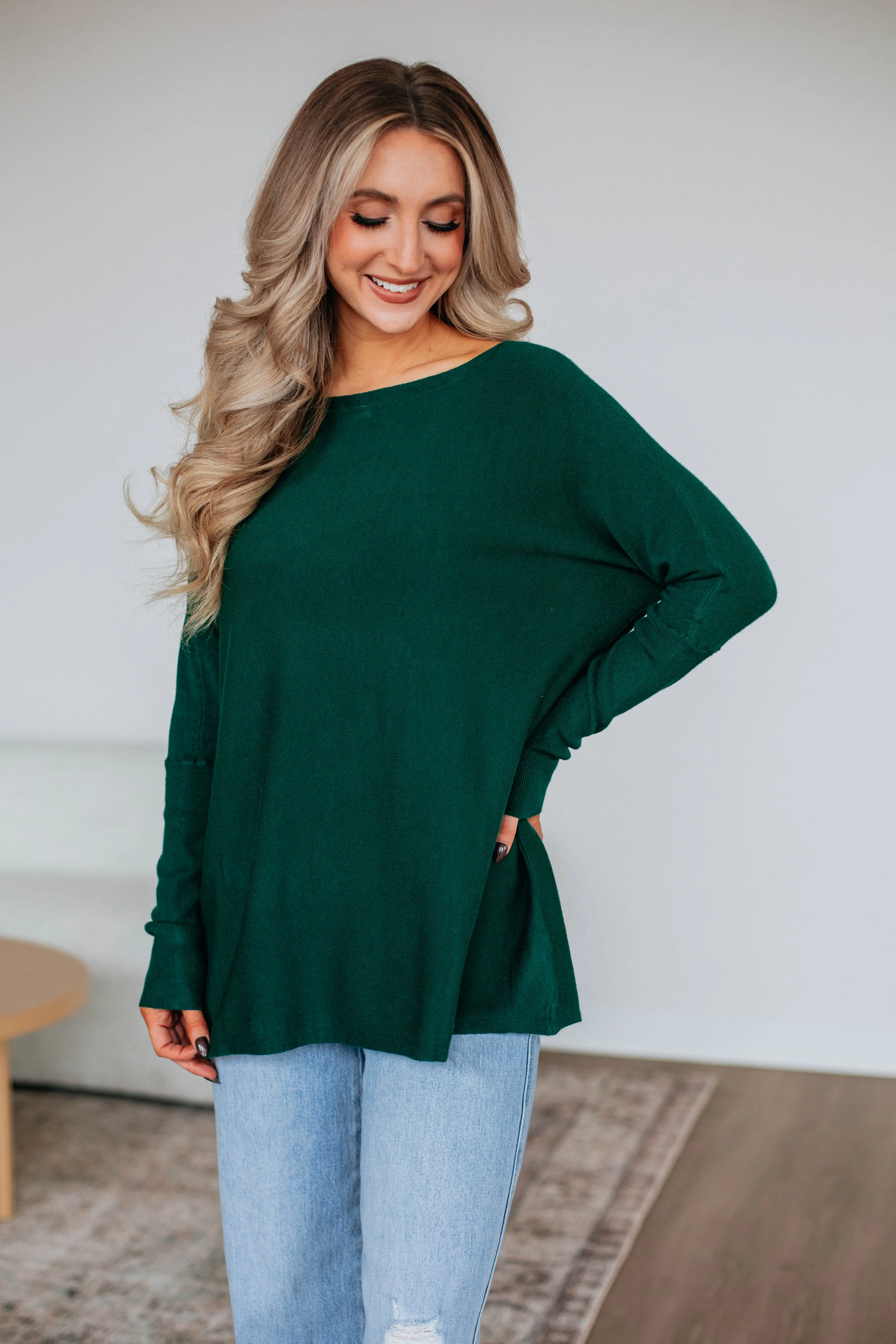 Edella Sweater - Hunter Green sold by Wild Oak Boutique