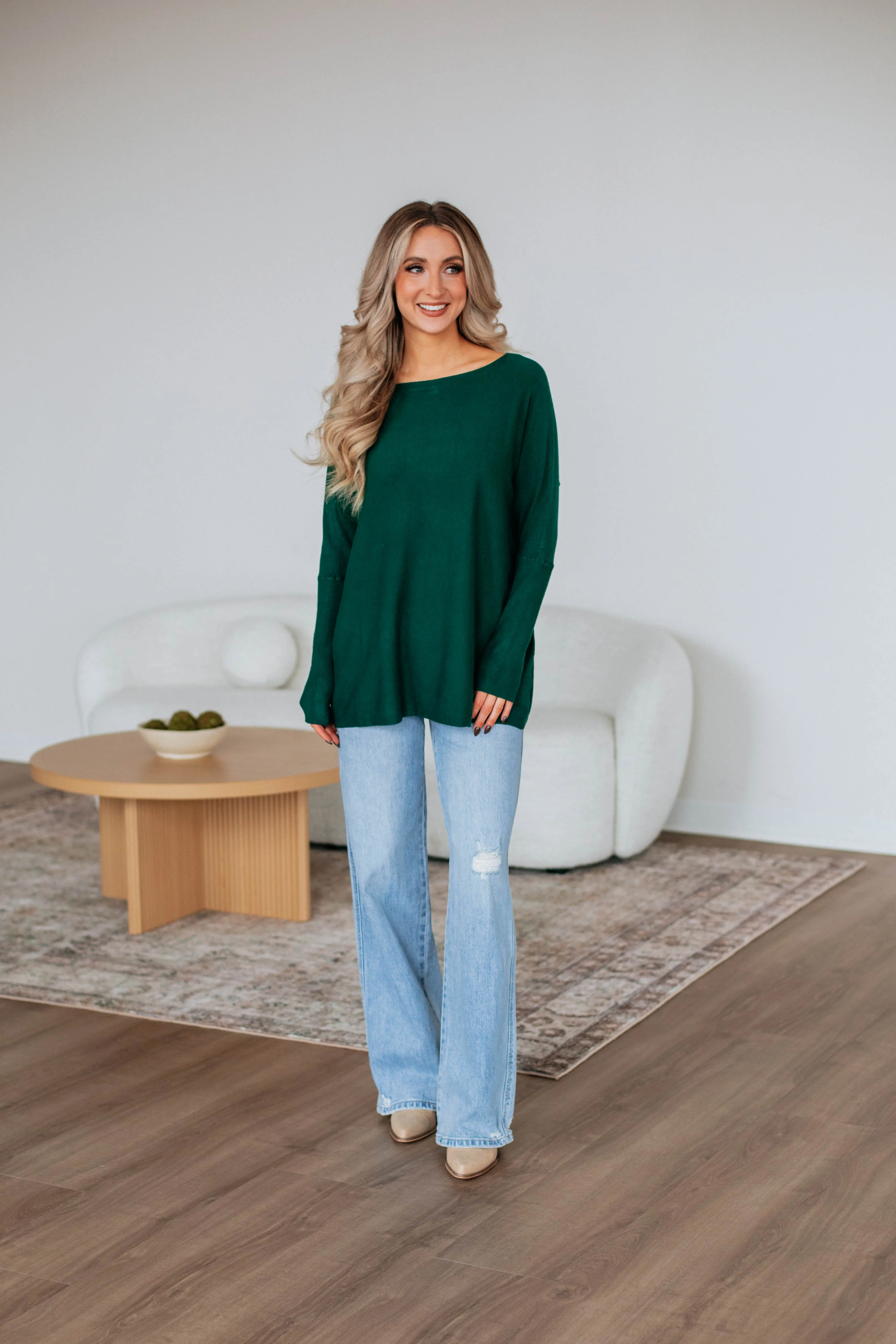 Edella Sweater - Hunter Green sold by Wild Oak Boutique product image thumbnail 3