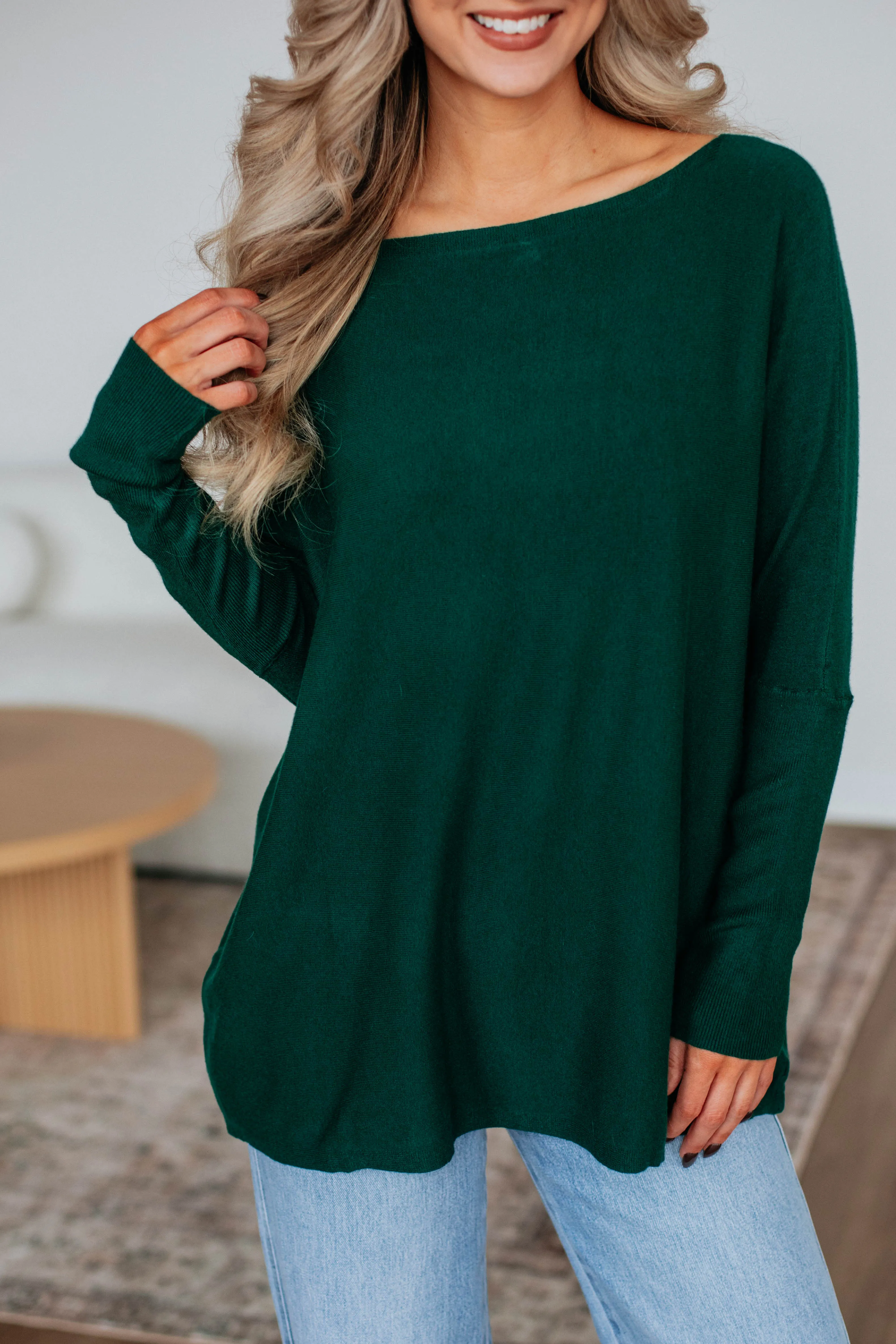 Edella Sweater - Hunter Green sold by Wild Oak Boutique product image thumbnail 2