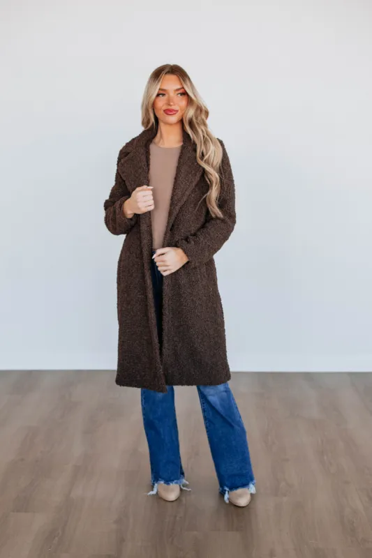 Jara Sherpa Coat sold by Wild Oak Boutique