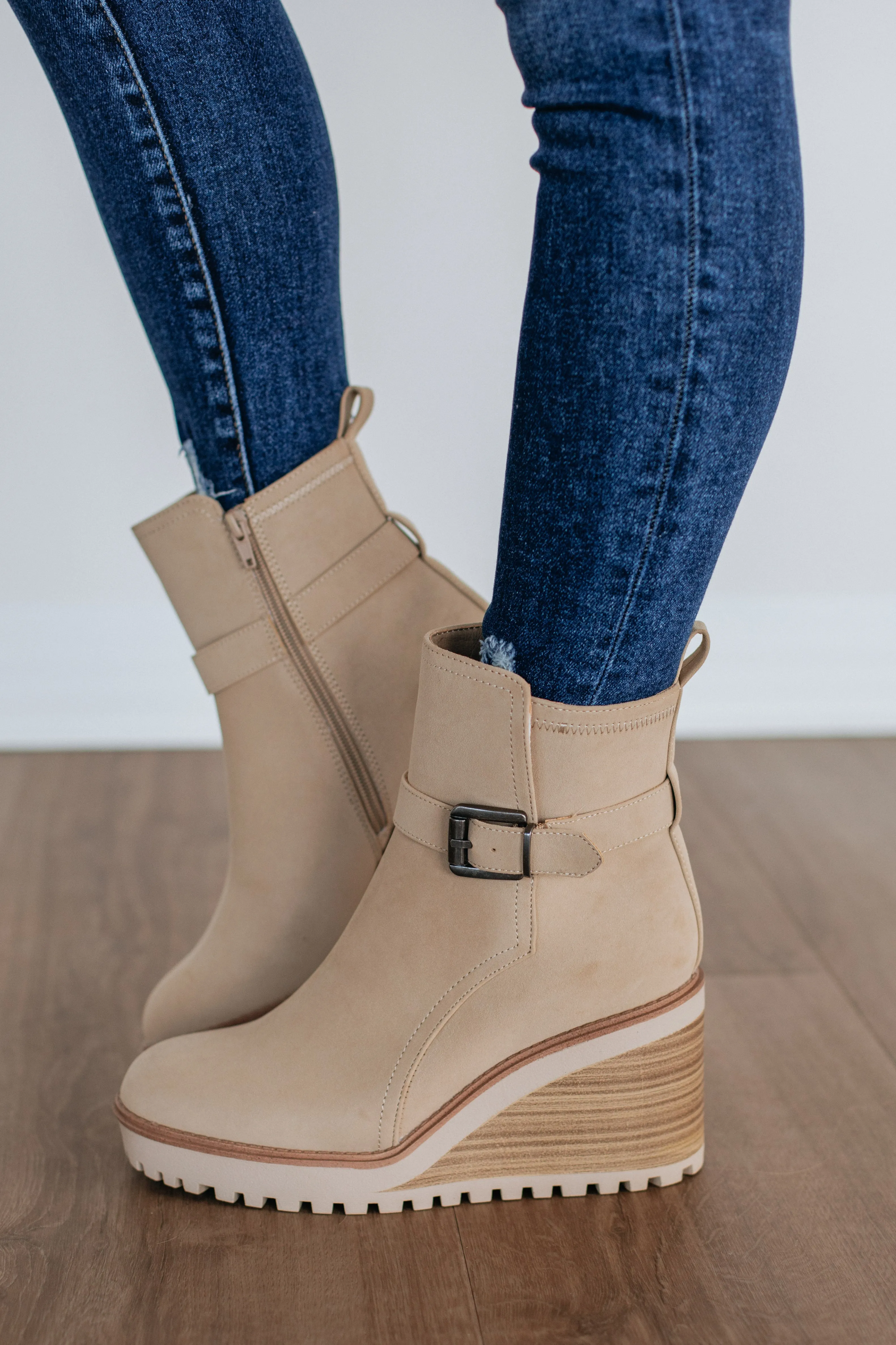 Keep It Contained Boots - Sand sold by Wild Oak Boutique