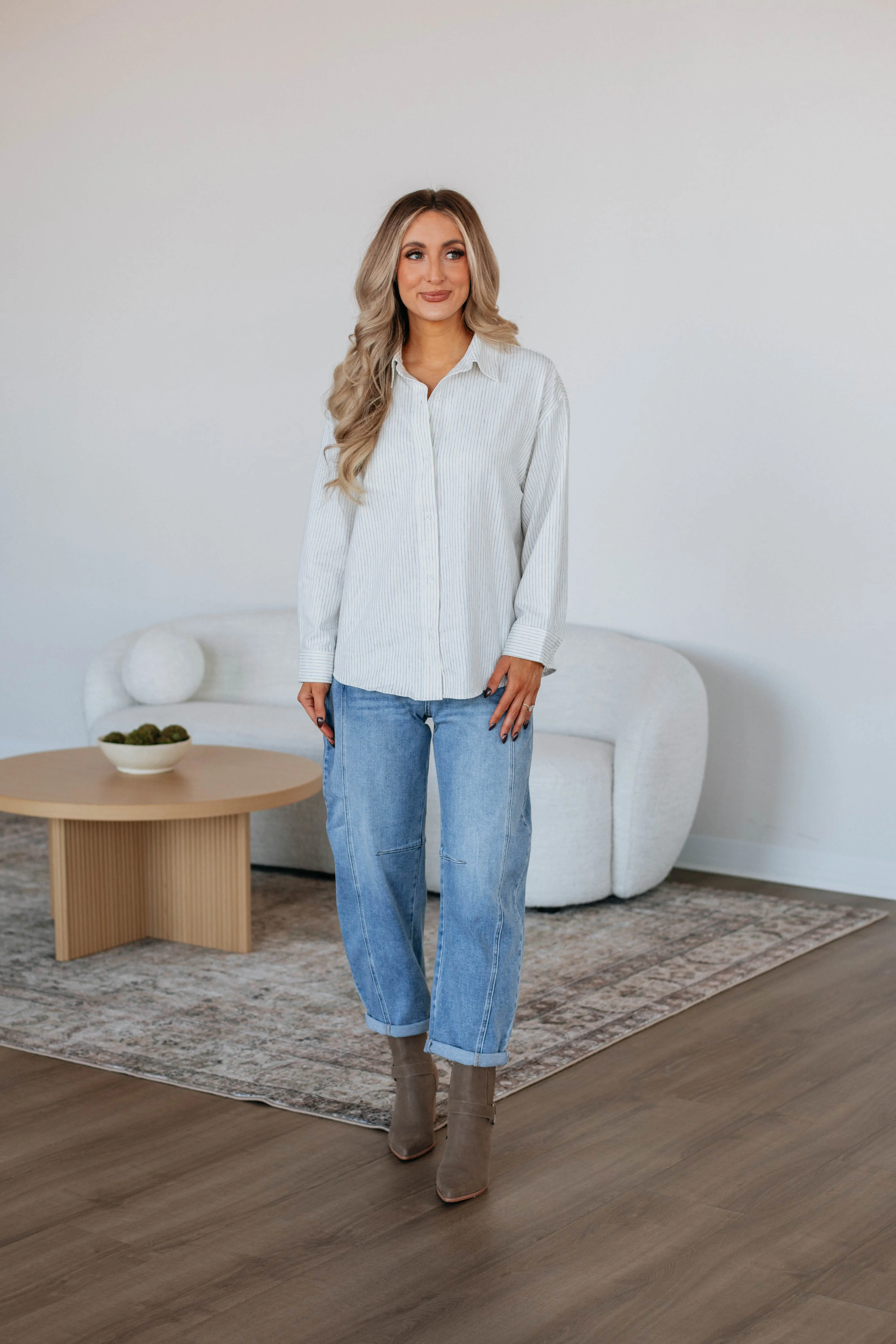 Sylvey Striped Button Down sold by Wild Oak Boutique product image thumbnail 4