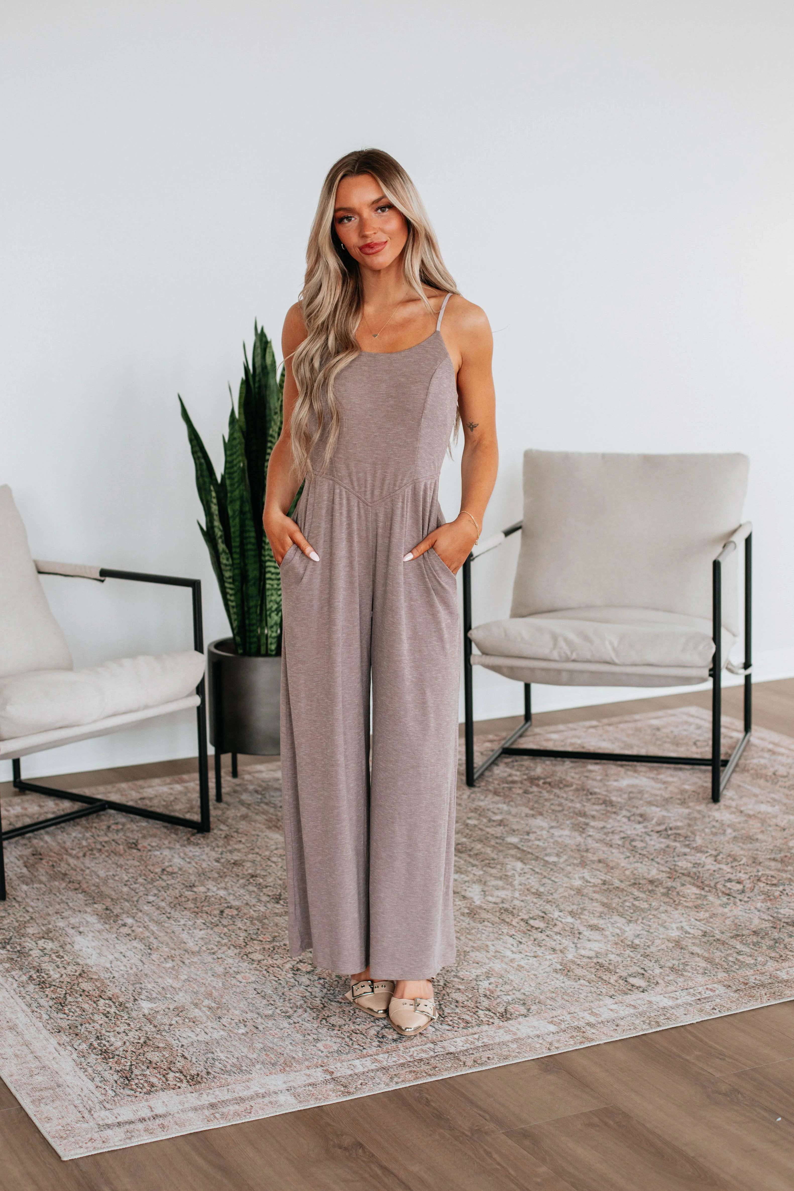 Jayde Ribbed Jumpsuit sold by Wild Oak Boutique