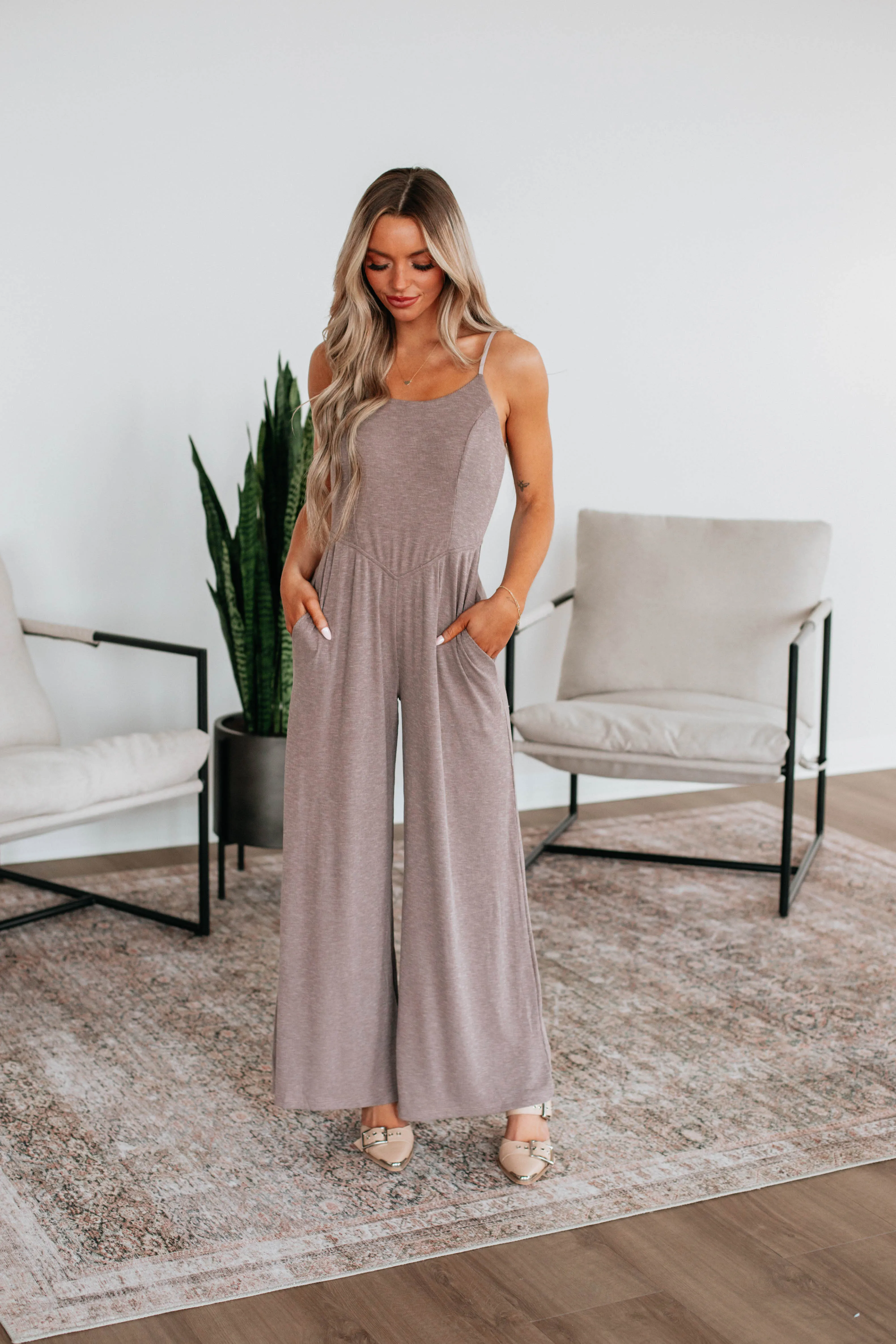 Jayde Ribbed Jumpsuit sold by Wild Oak Boutique product image thumbnail 4