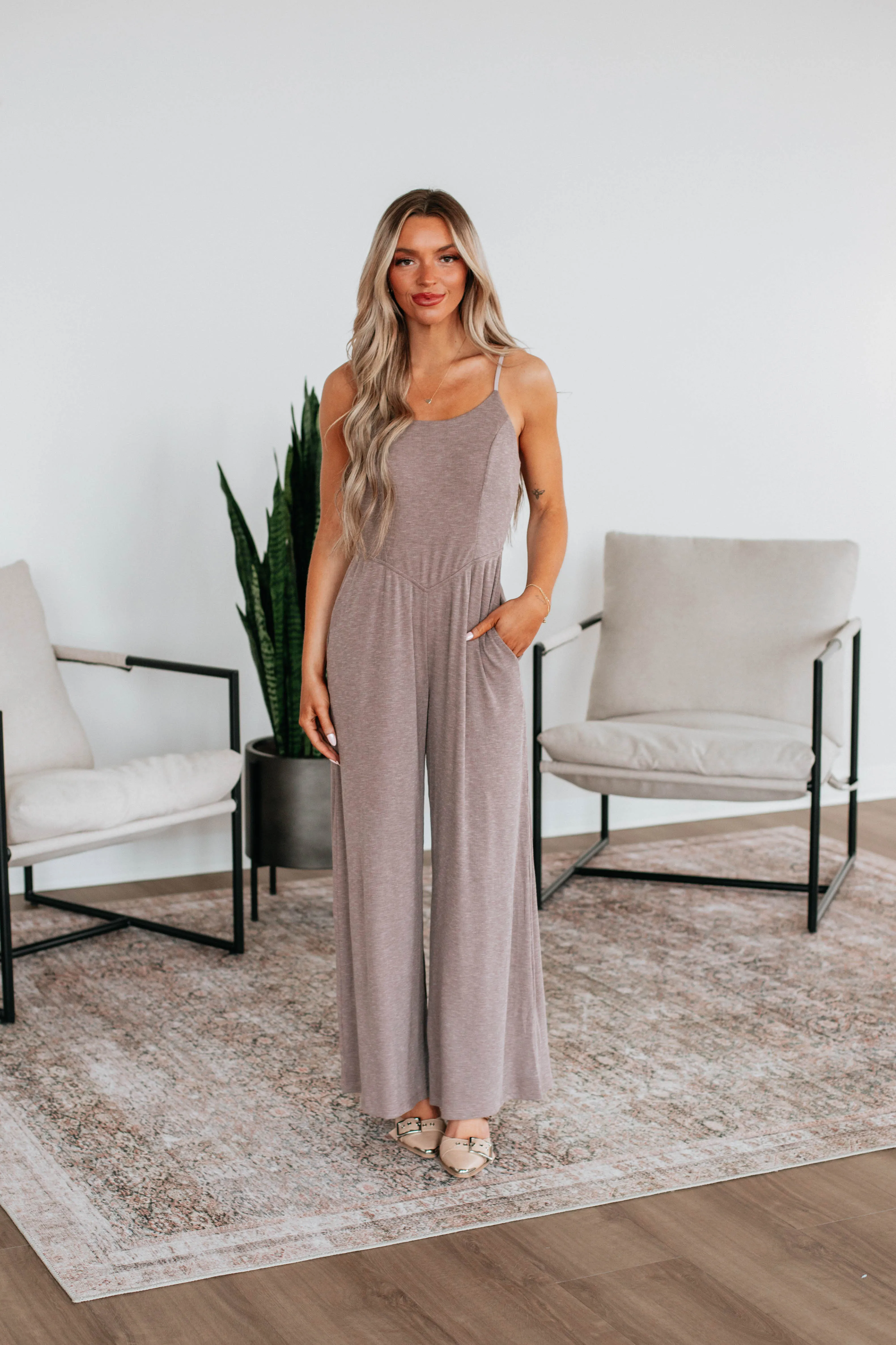 Jayde Ribbed Jumpsuit sold by Wild Oak Boutique product image thumbnail 3