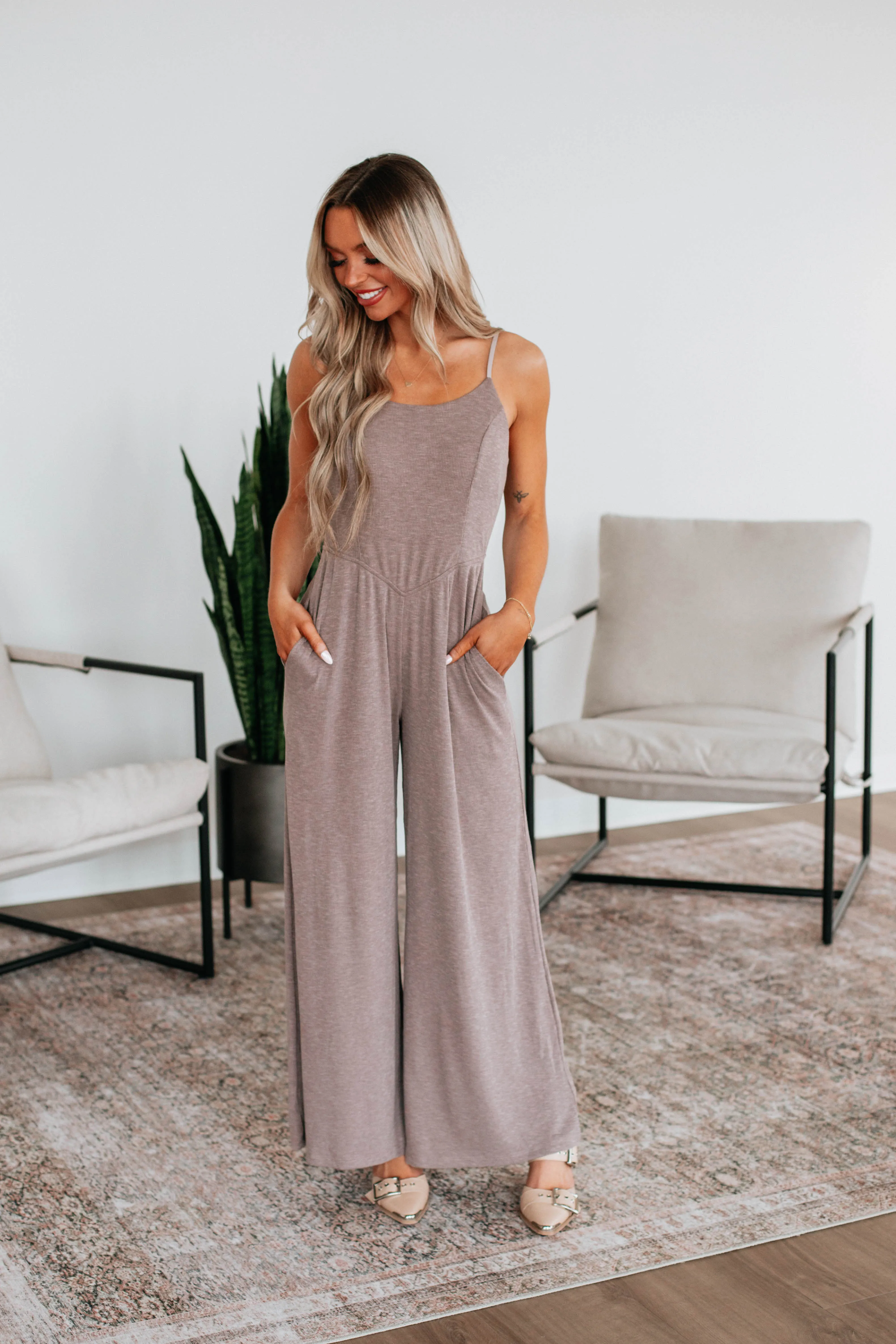Jayde Ribbed Jumpsuit sold by Wild Oak Boutique product image thumbnail 5