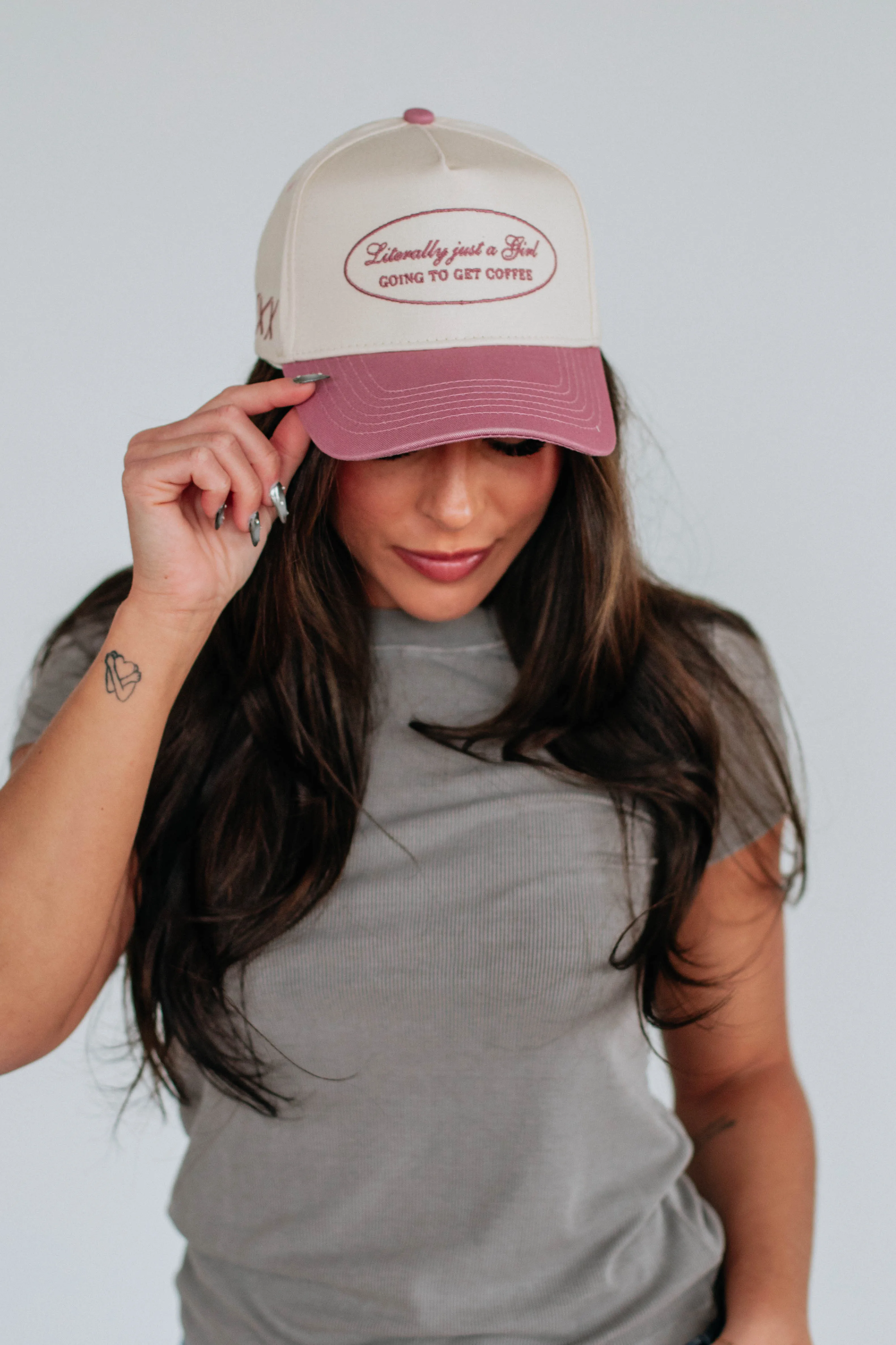 Literally Just A Girl Trucker Hat sold by Wild Oak Boutique product image thumbnail 3