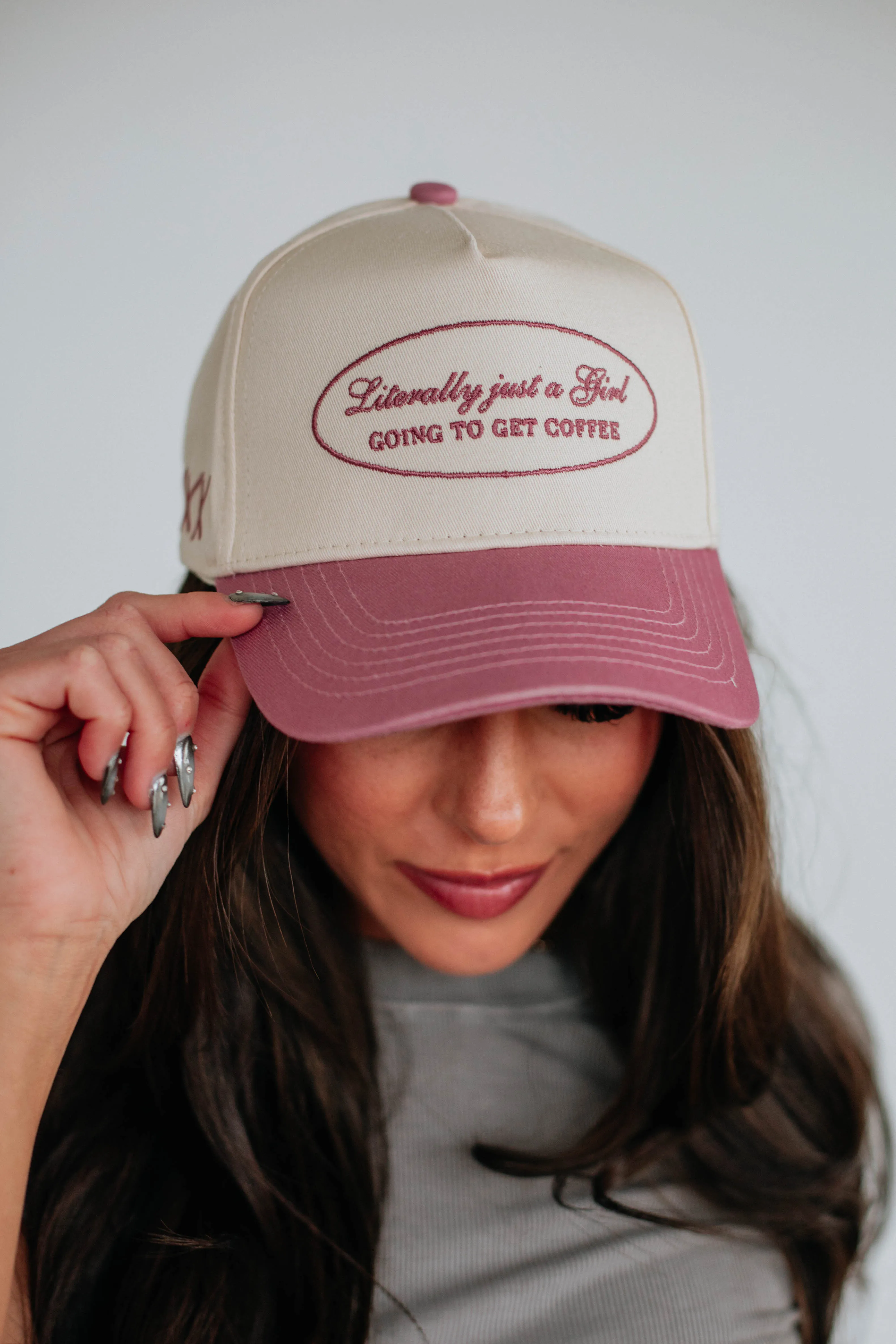 Literally Just A Girl Trucker Hat sold by Wild Oak Boutique
