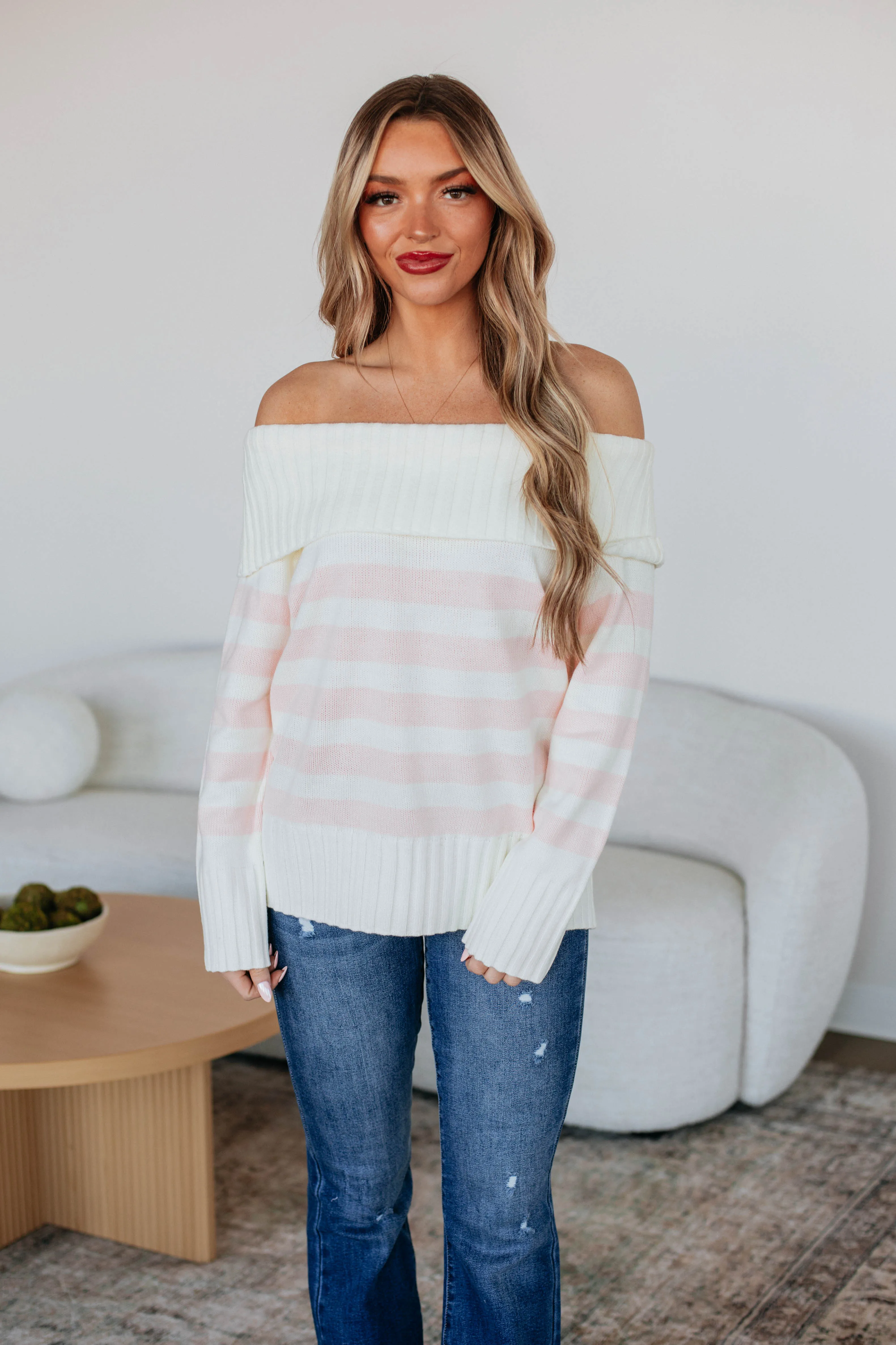 Chantelle Off The Shoulder Sweater - Ivory sold by Wild Oak Boutique product image thumbnail 4