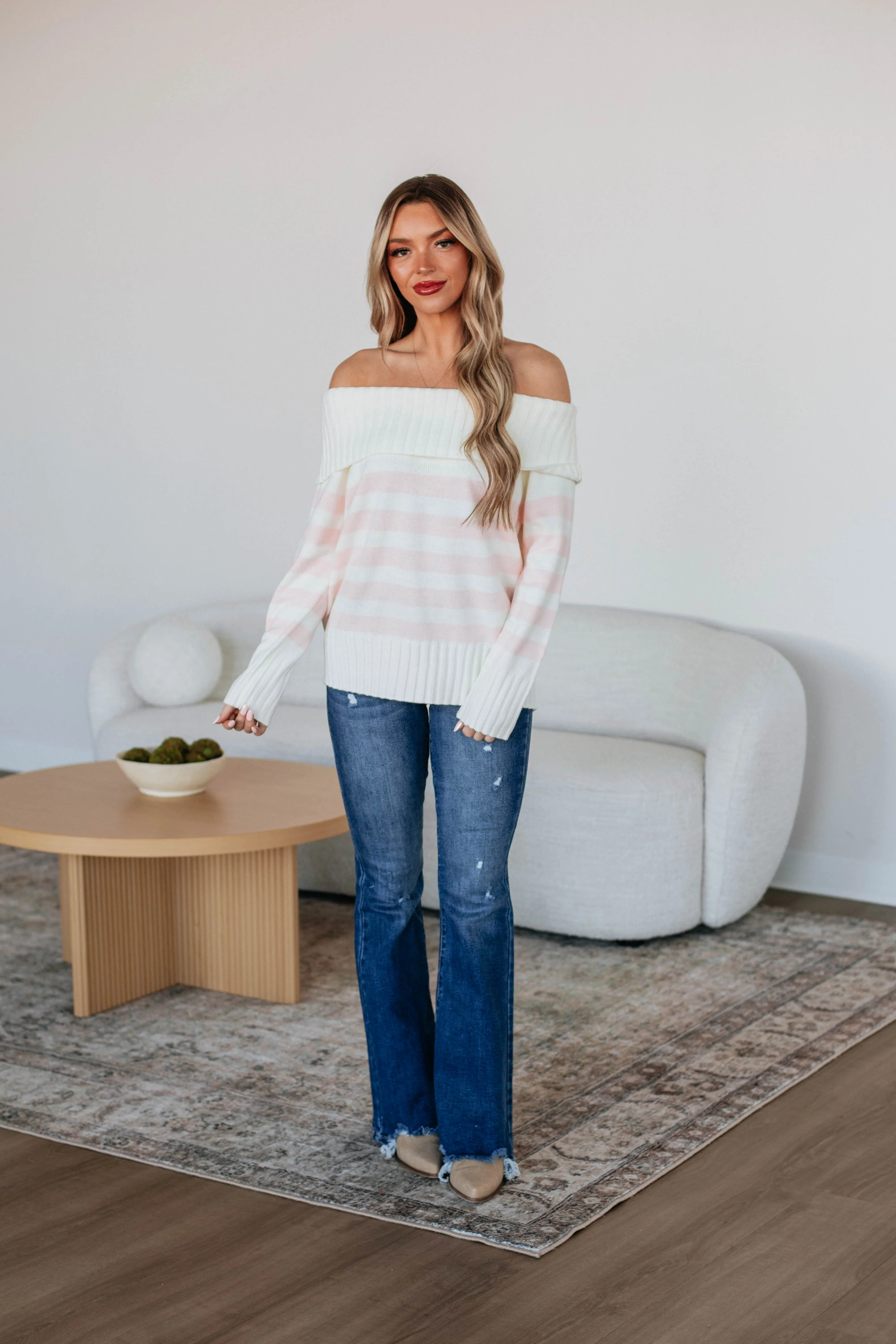 Chantelle Off The Shoulder Sweater - Ivory sold by Wild Oak Boutique product image thumbnail 3