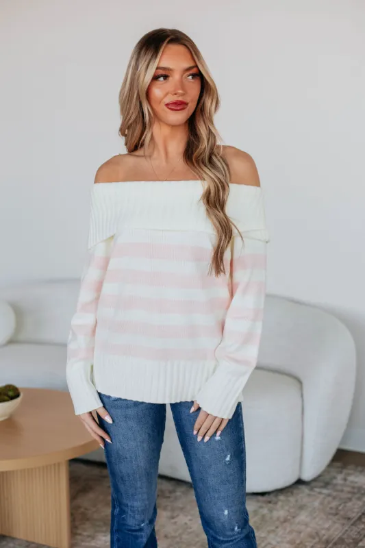 Chantelle Off The Shoulder Sweater - Ivory sold by Wild Oak Boutique